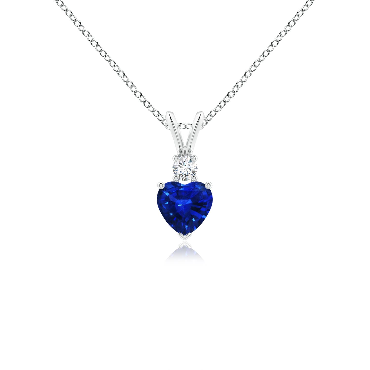 AAAA - Blue Sapphire / 0.52 CT / 14 KT White Gold