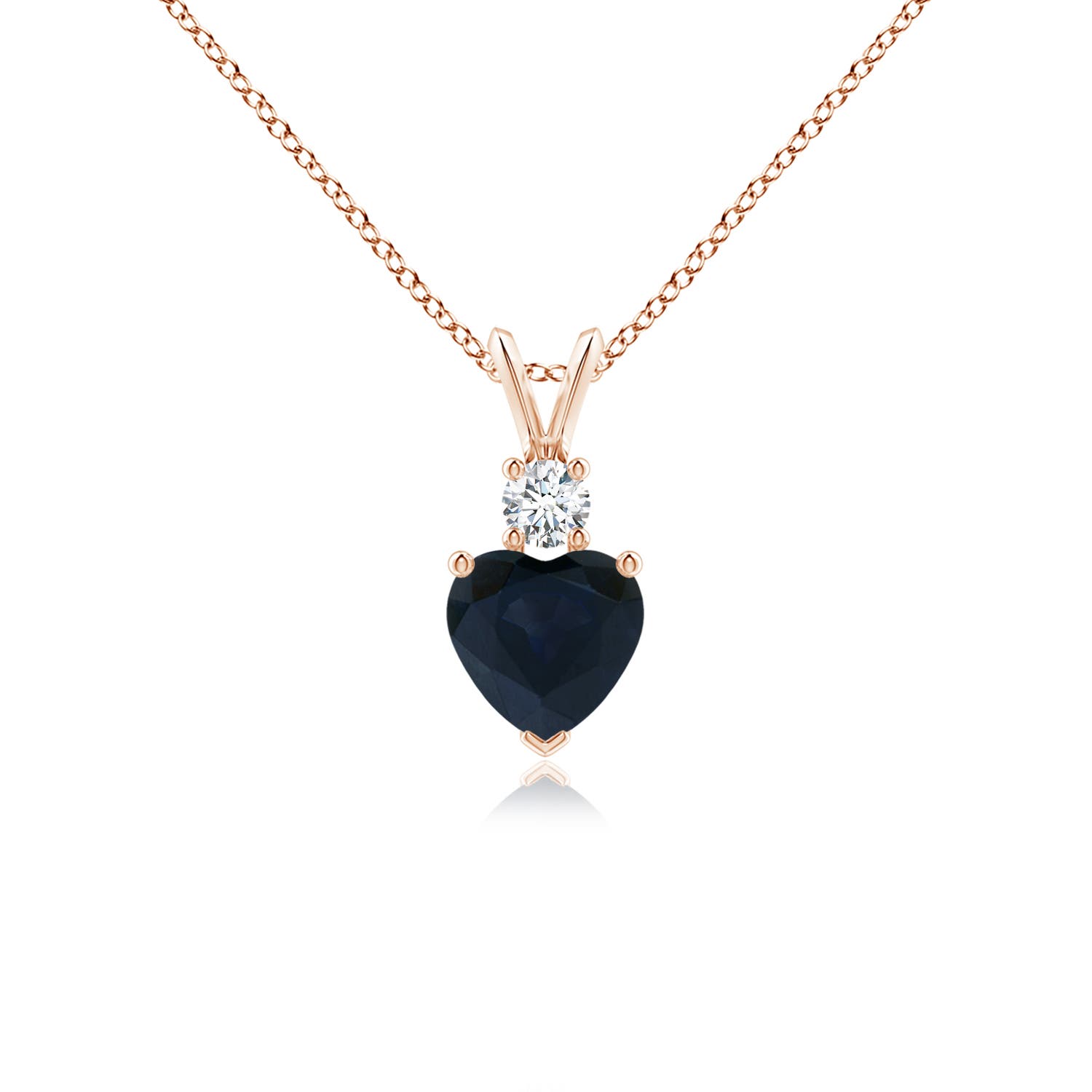 A - Blue Sapphire / 0.93 CT / 14 KT Rose Gold