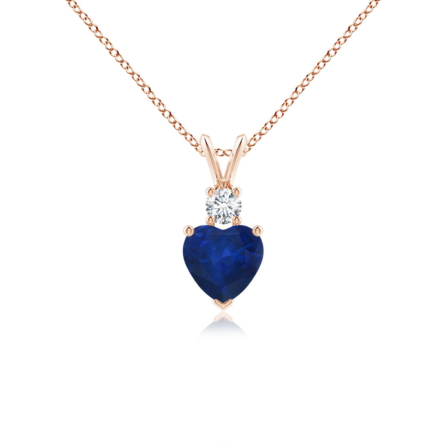 AA - Blue Sapphire / 0.93 CT / 14 KT Rose Gold