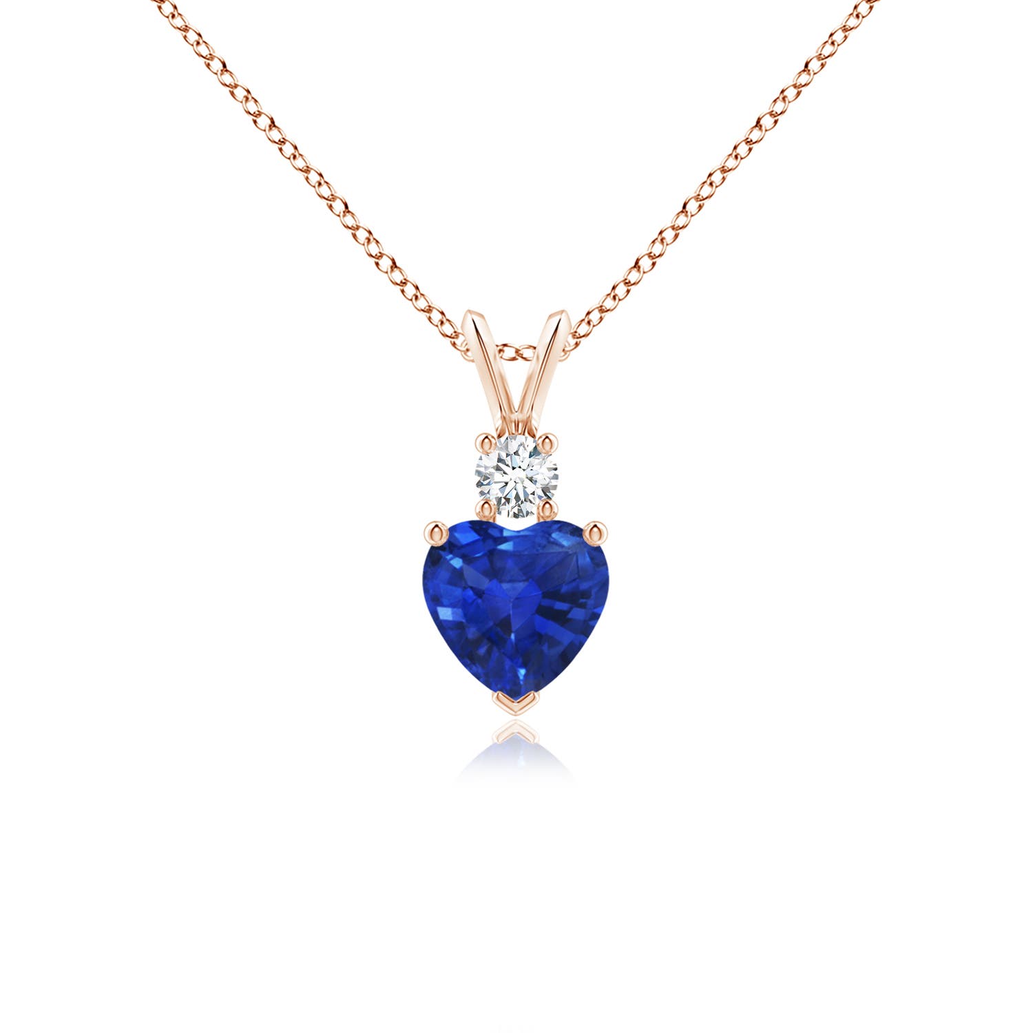 AAA - Blue Sapphire / 0.93 CT / 14 KT Rose Gold