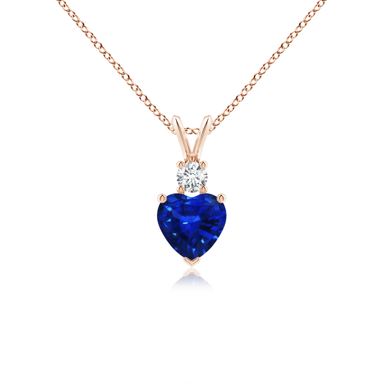 AAAA - Blue Sapphire / 0.93 CT / 14 KT Rose Gold