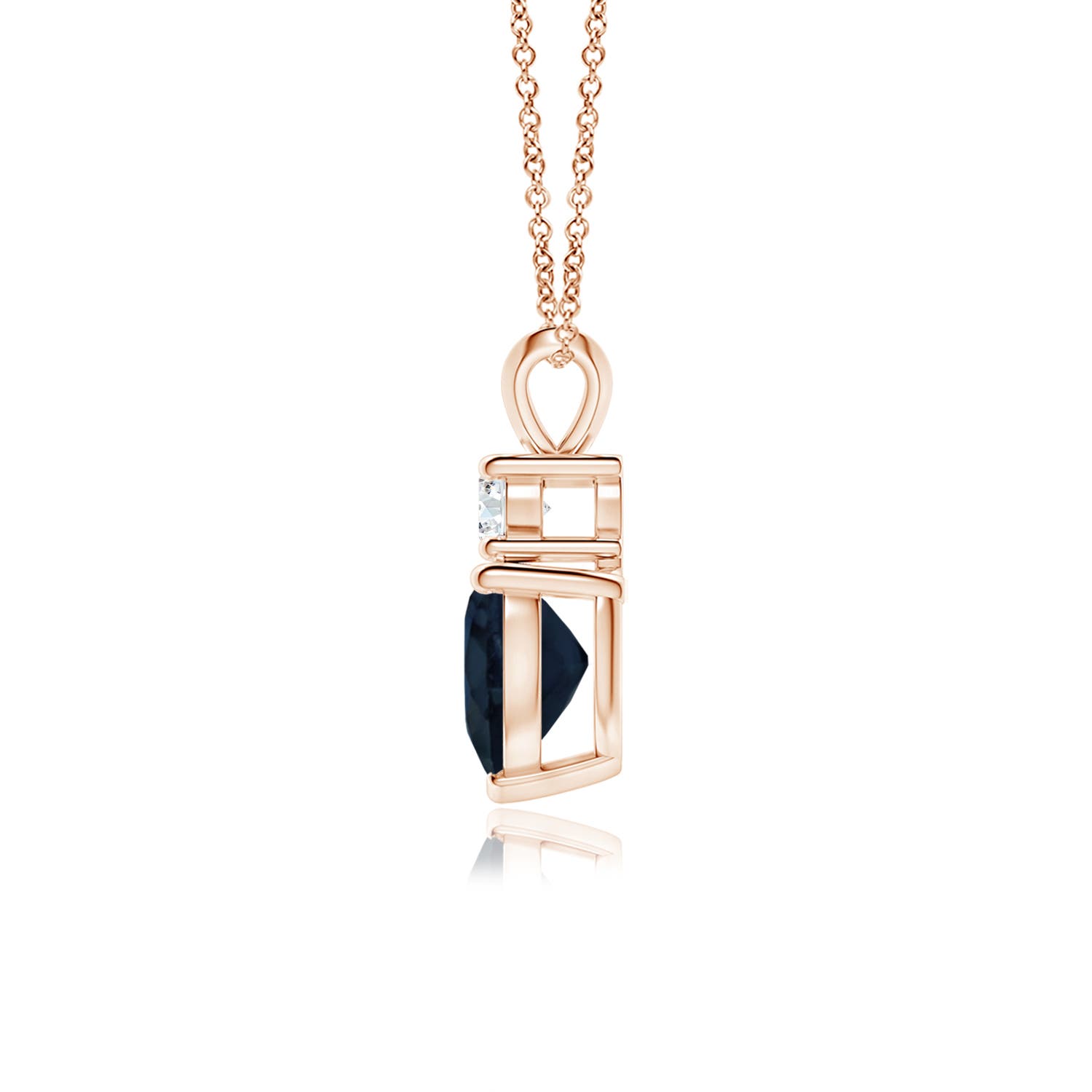 A - Blue Sapphire / 1.3 CT / 14 KT Rose Gold