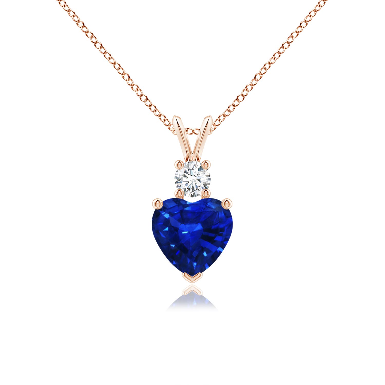 AAAA - Blue Sapphire / 1.3 CT / 14 KT Rose Gold