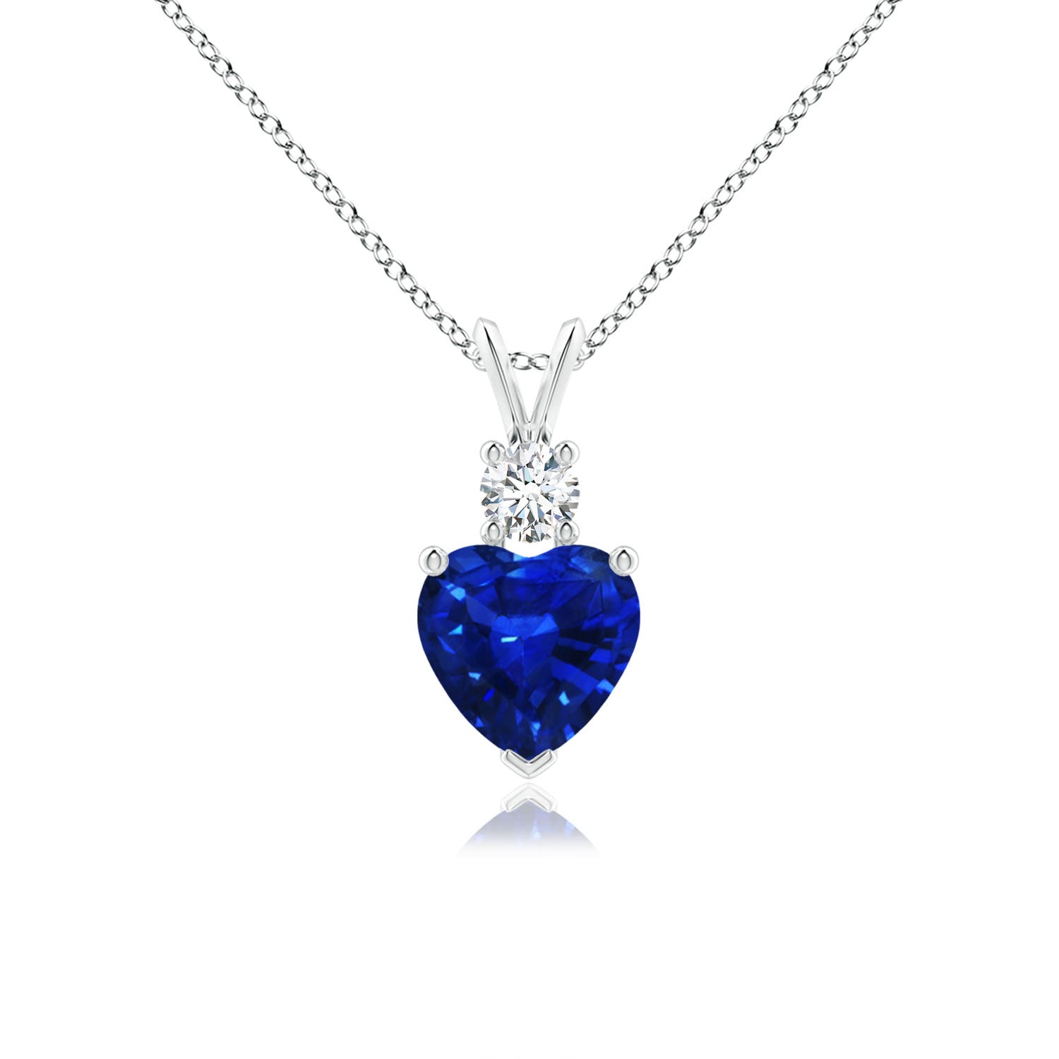 AAAA - Blue Sapphire / 1.3 CT / 14 KT White Gold