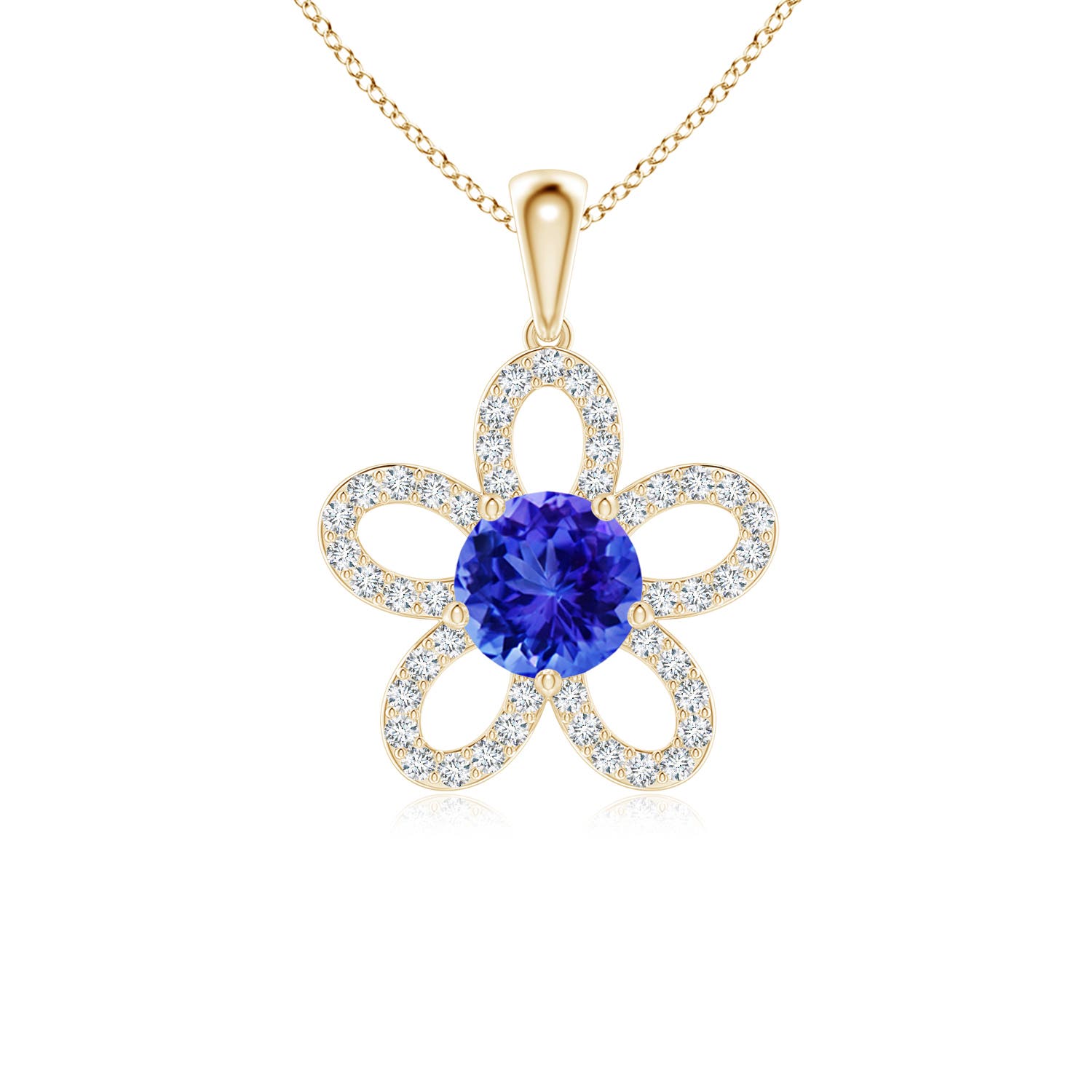 AAA - Tanzanite / 1.13 CT / 14 KT Yellow Gold