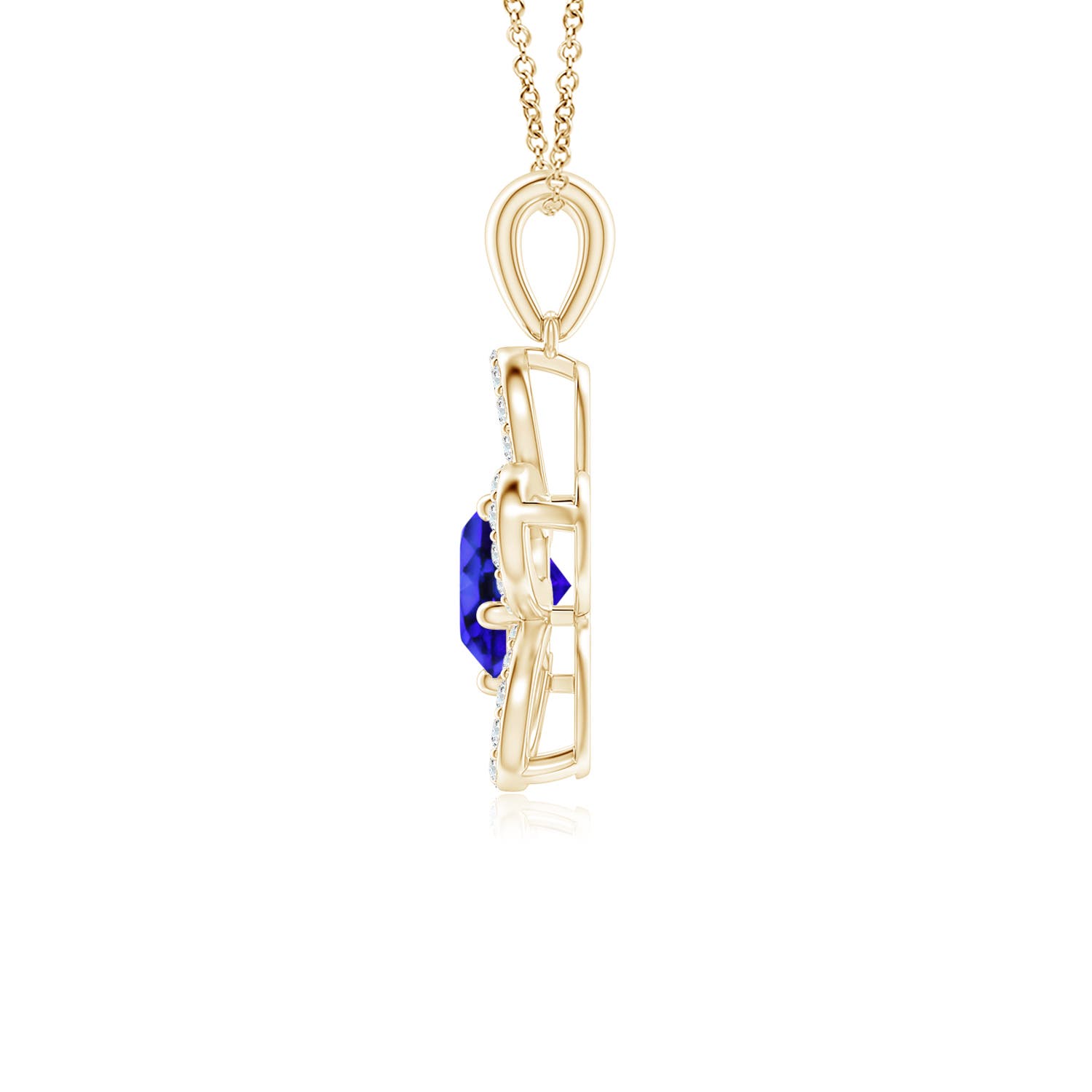 AAA - Tanzanite / 1.13 CT / 14 KT Yellow Gold