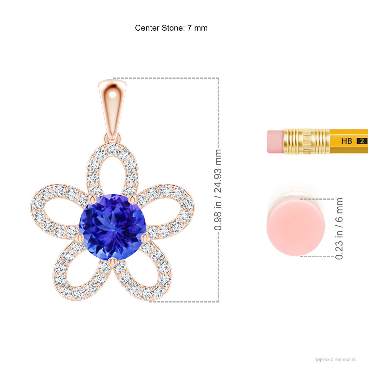 AAA - Tanzanite / 1.81 CT / 14 KT Rose Gold