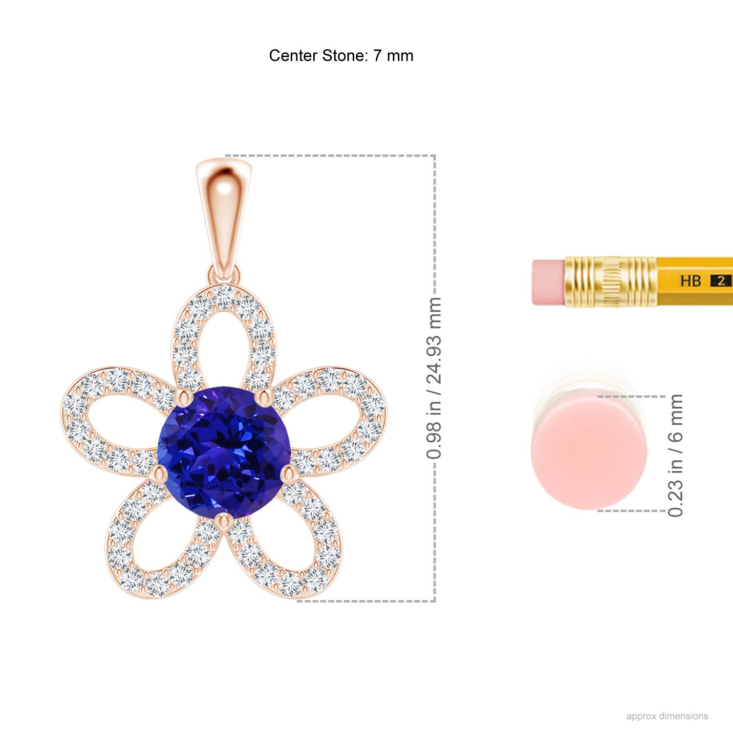 AAAA - Tanzanite / 1.81 CT / 14 KT Rose Gold