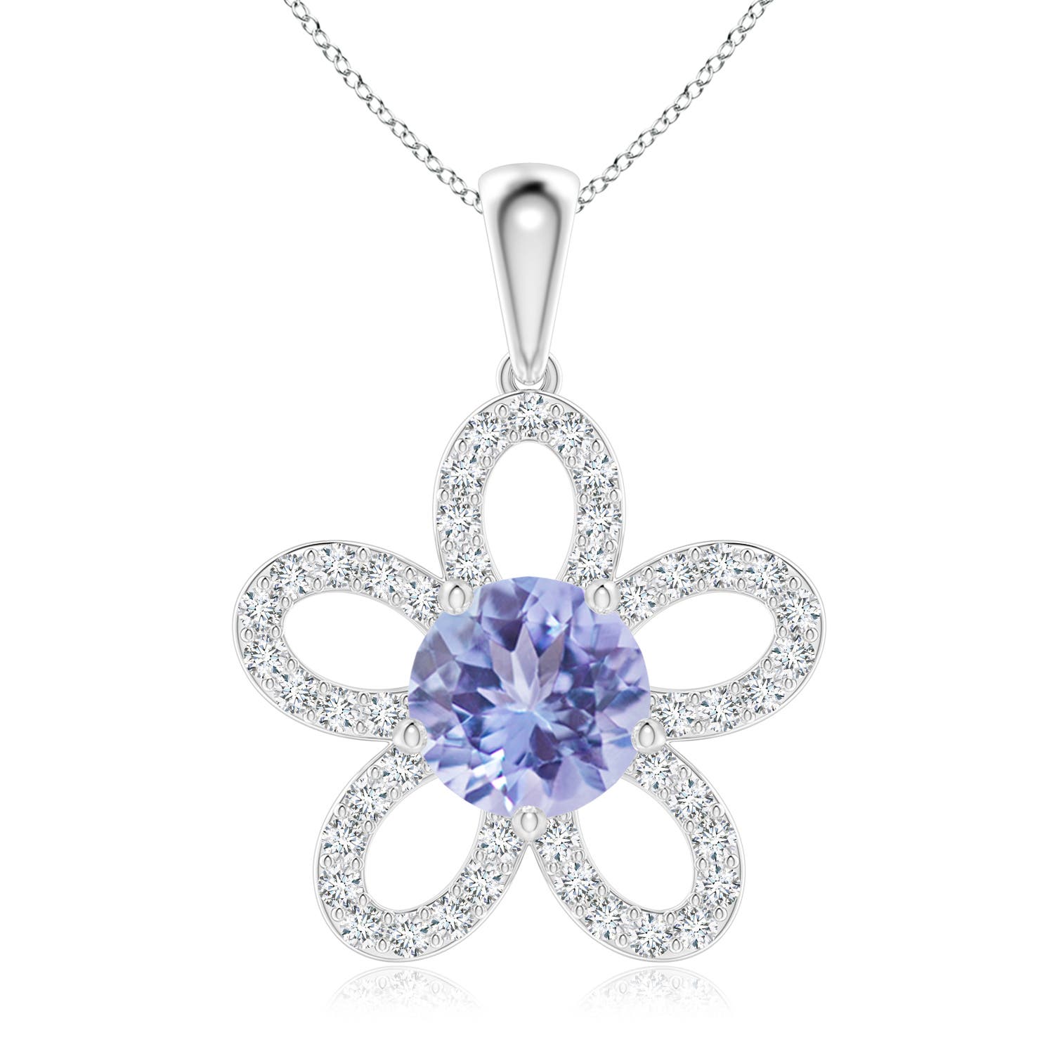 A - Tanzanite / 2.34 CT / 14 KT White Gold