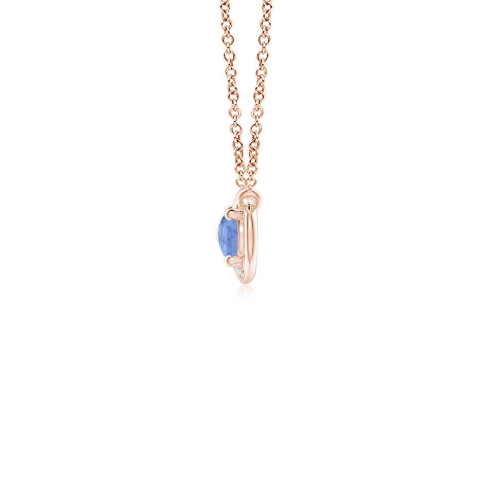 5x3mm A Pear Tanzanite Two Stone Infinity Pendant in Rose Gold side 1