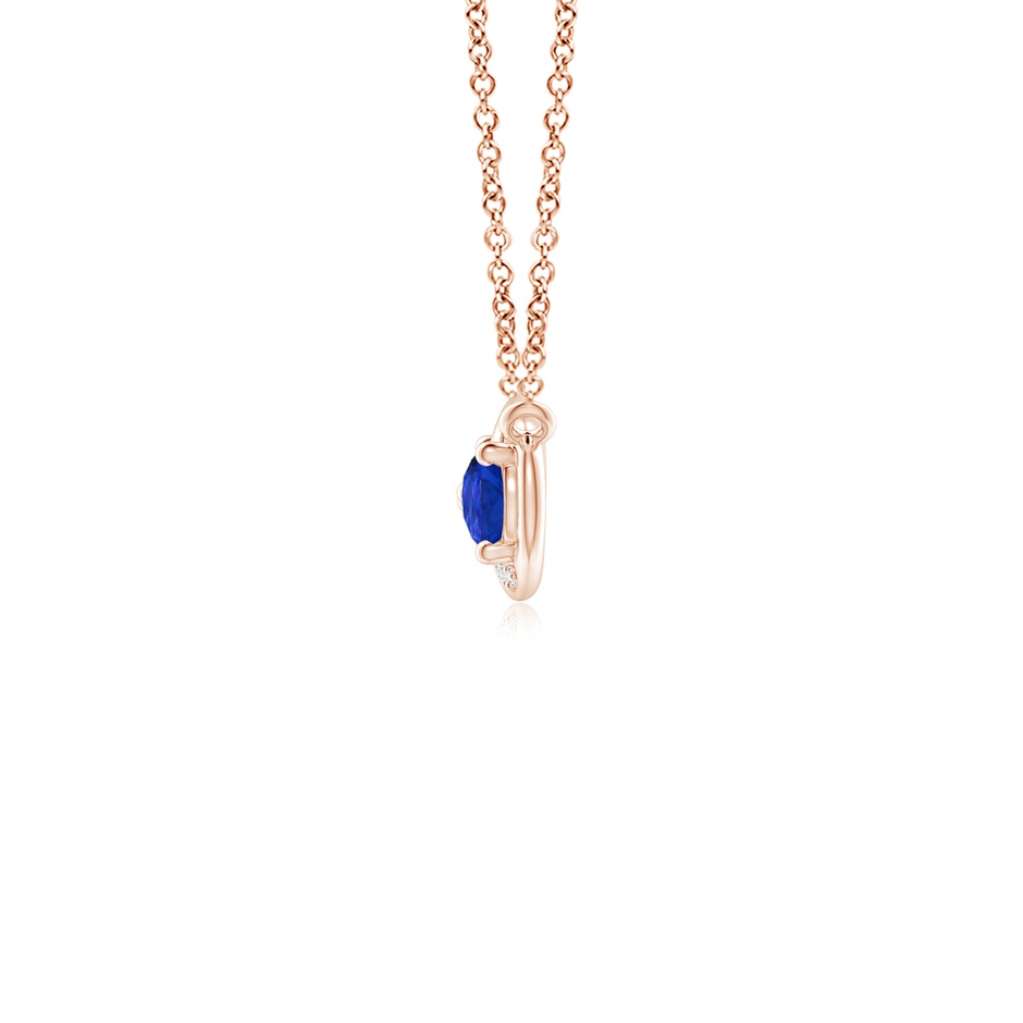 5x3mm AAA Pear Tanzanite Two Stone Infinity Pendant in Rose Gold side 1