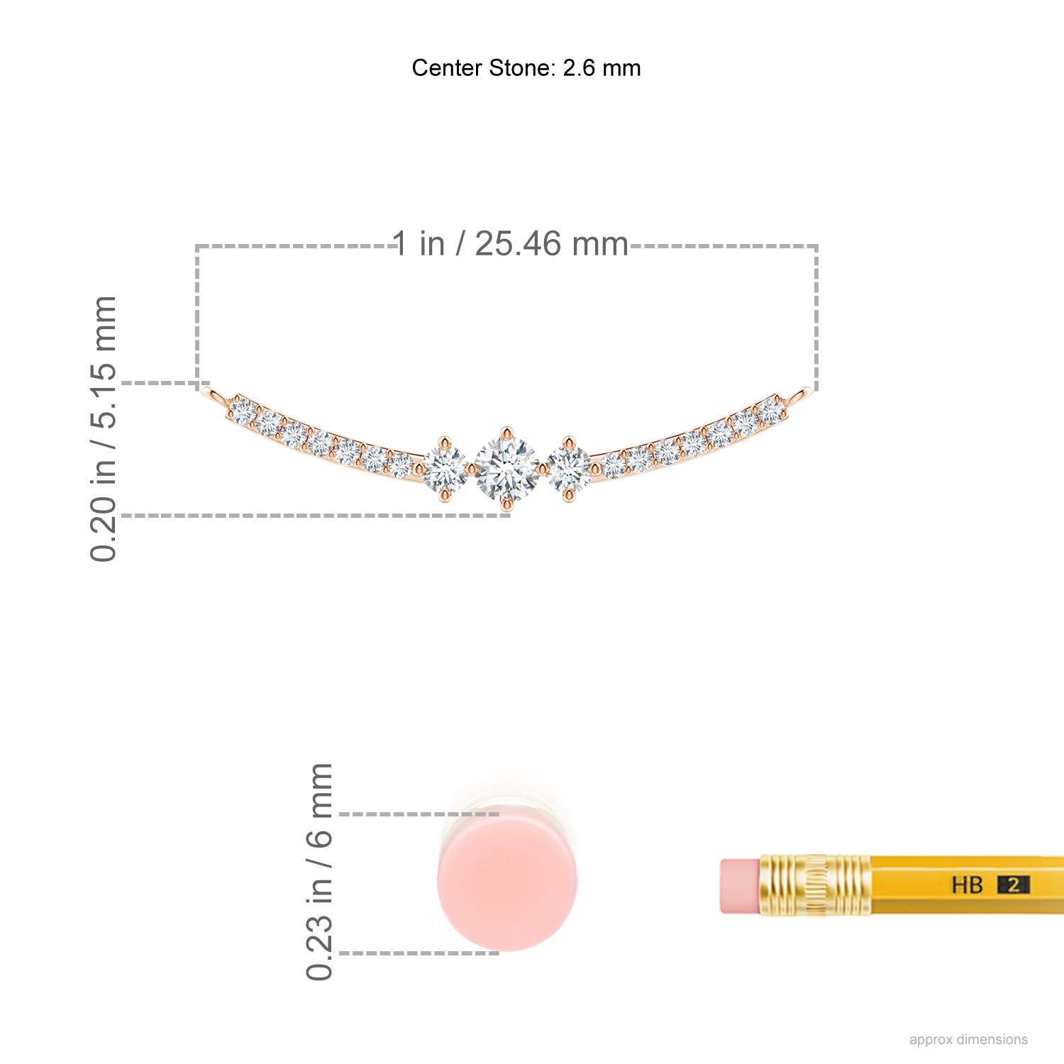 G, VS2 / 0.18 CT / 14 KT Rose Gold