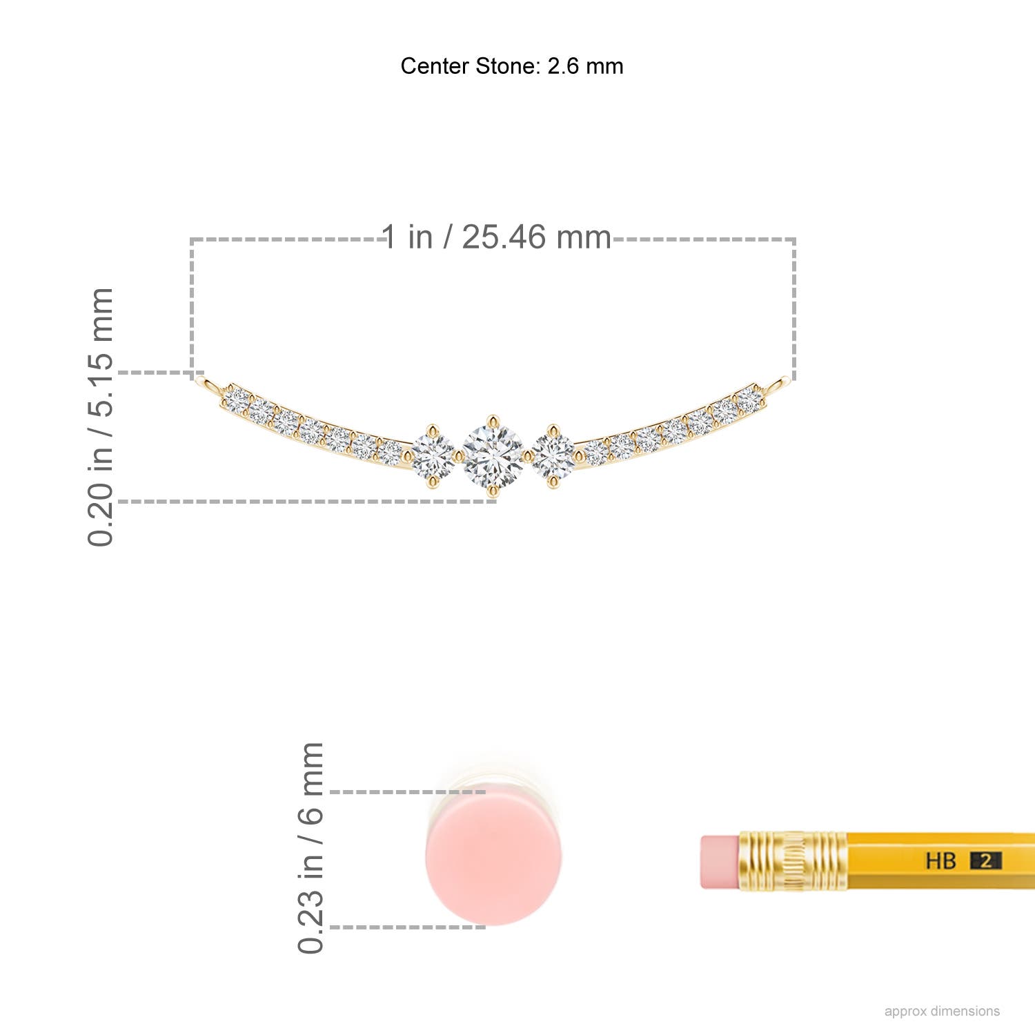 H, SI2 / 0.18 CT / 14 KT Yellow Gold