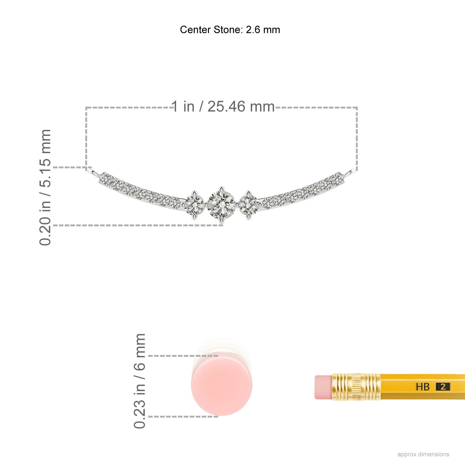 K, I3 / 0.18 CT / 14 KT White Gold