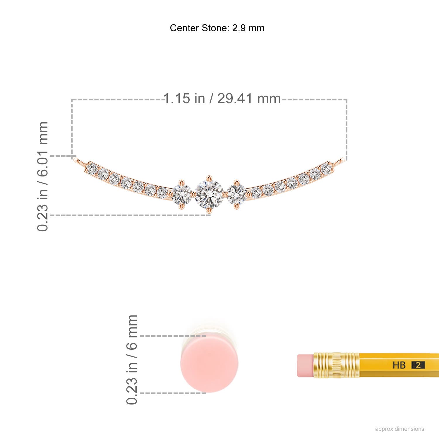 I-J, I1-I2 / 0.26 CT / 14 KT Rose Gold