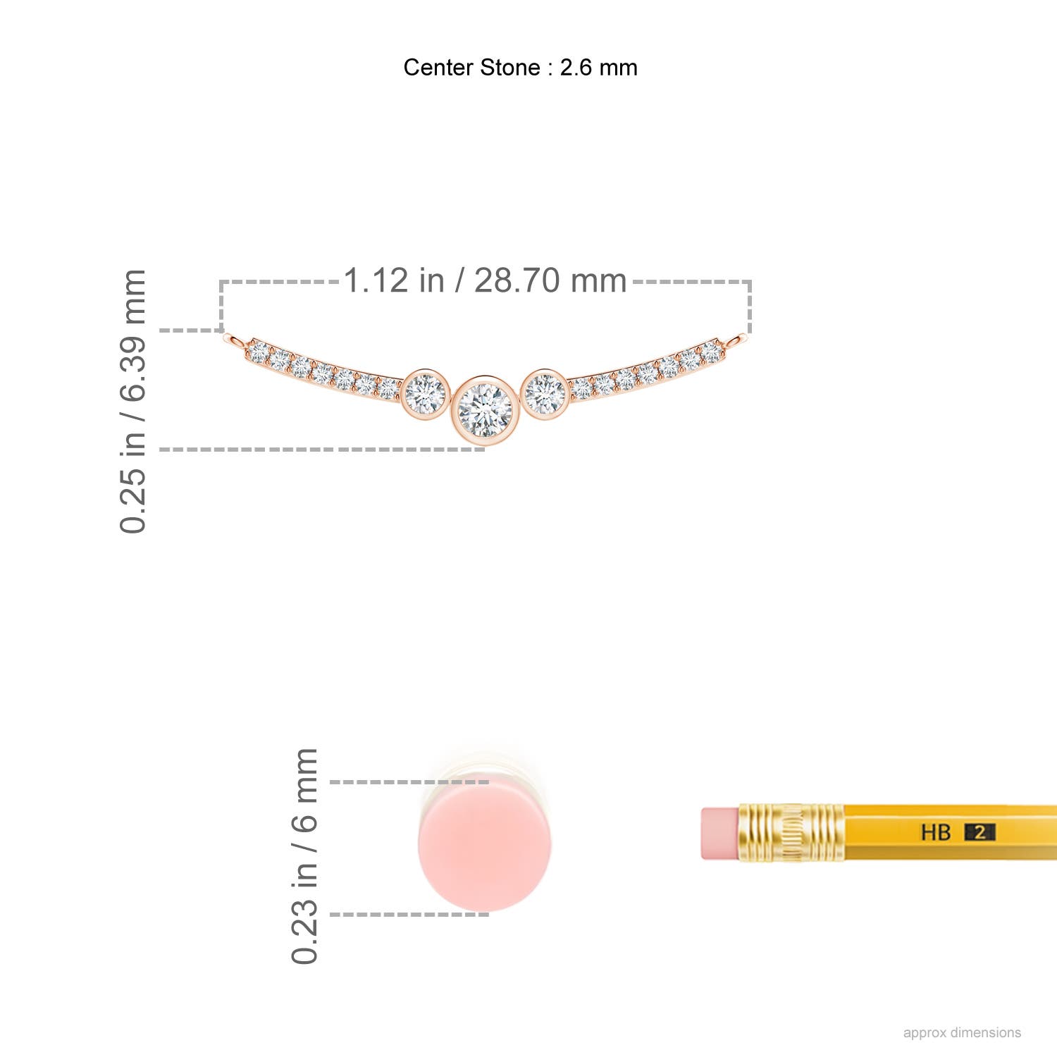 G, VS2 / 0.18 CT / 14 KT Rose Gold