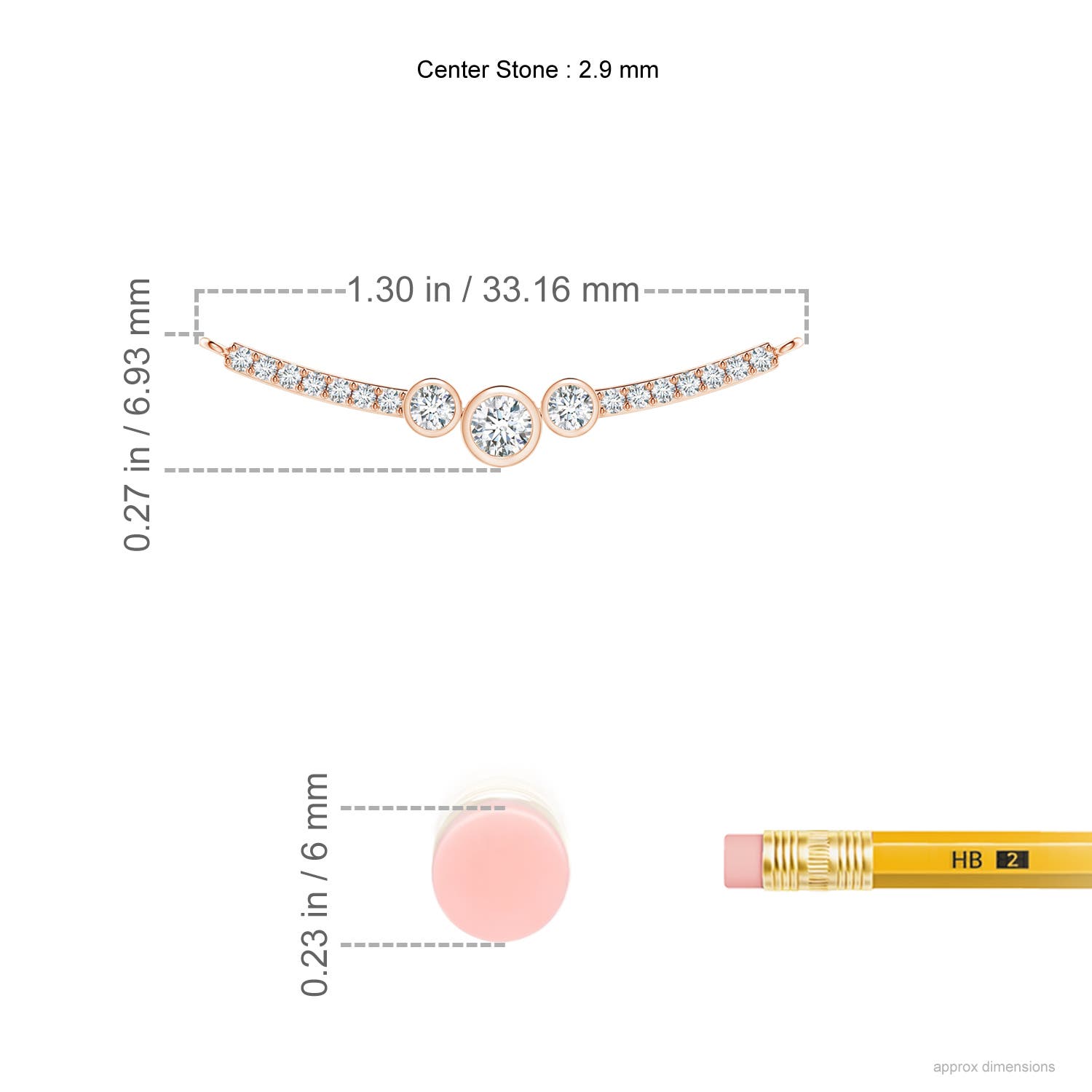 G, VS2 / 0.26 CT / 14 KT Rose Gold