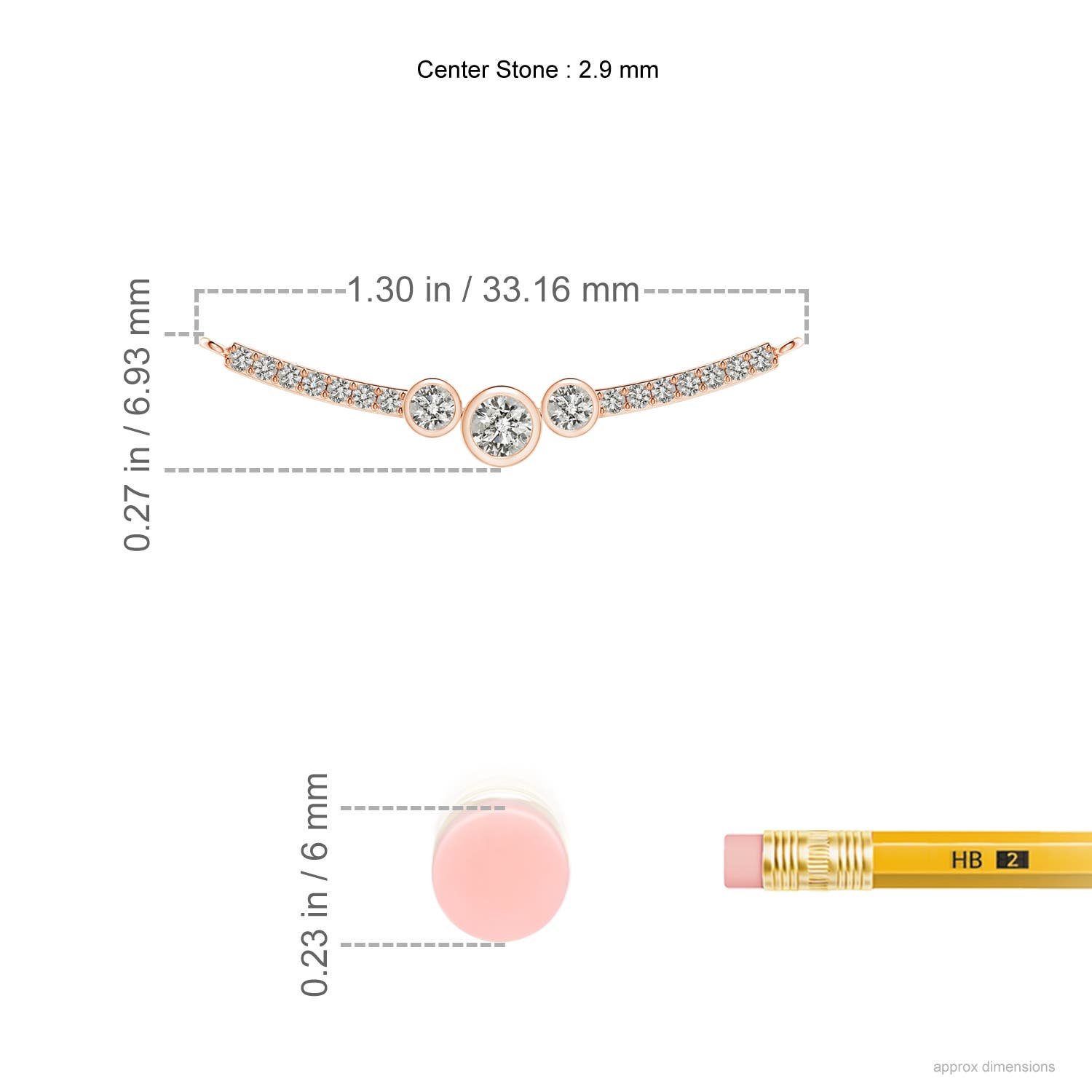 K, I3 / 0.26 CT / 14 KT Rose Gold