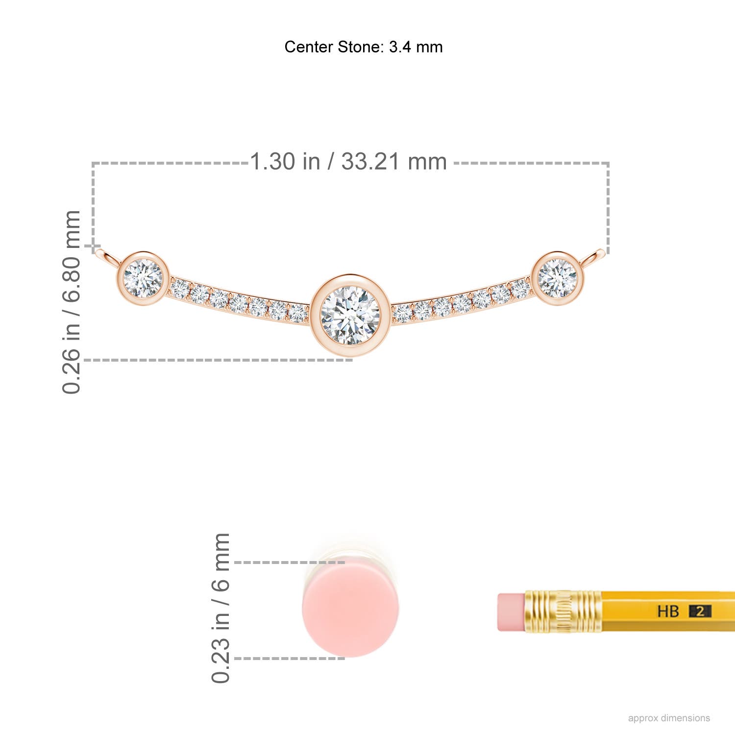 G, VS2 / 0.33 CT / 14 KT Rose Gold