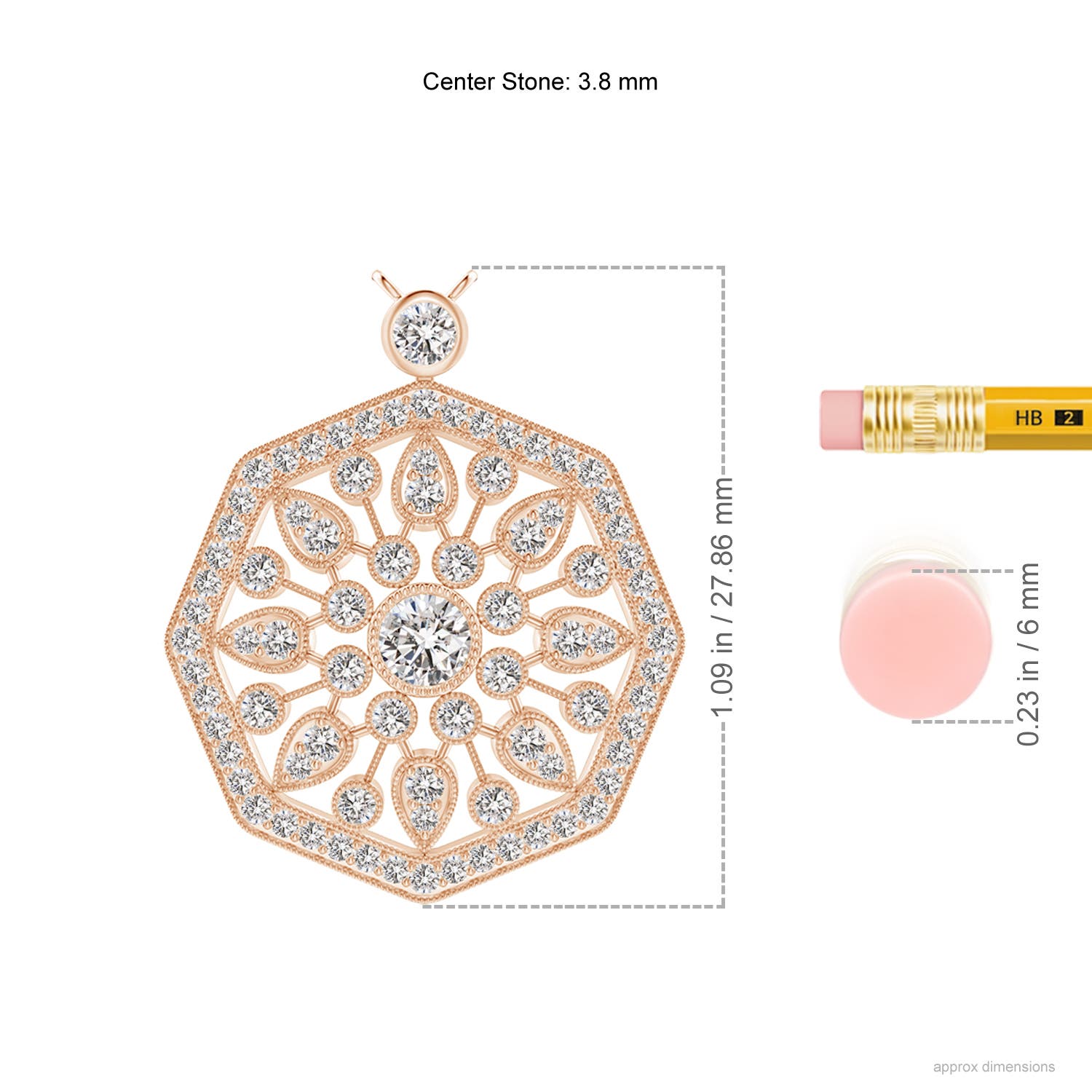 I-J, I1-I2 / 0.89 CT / 14 KT Rose Gold