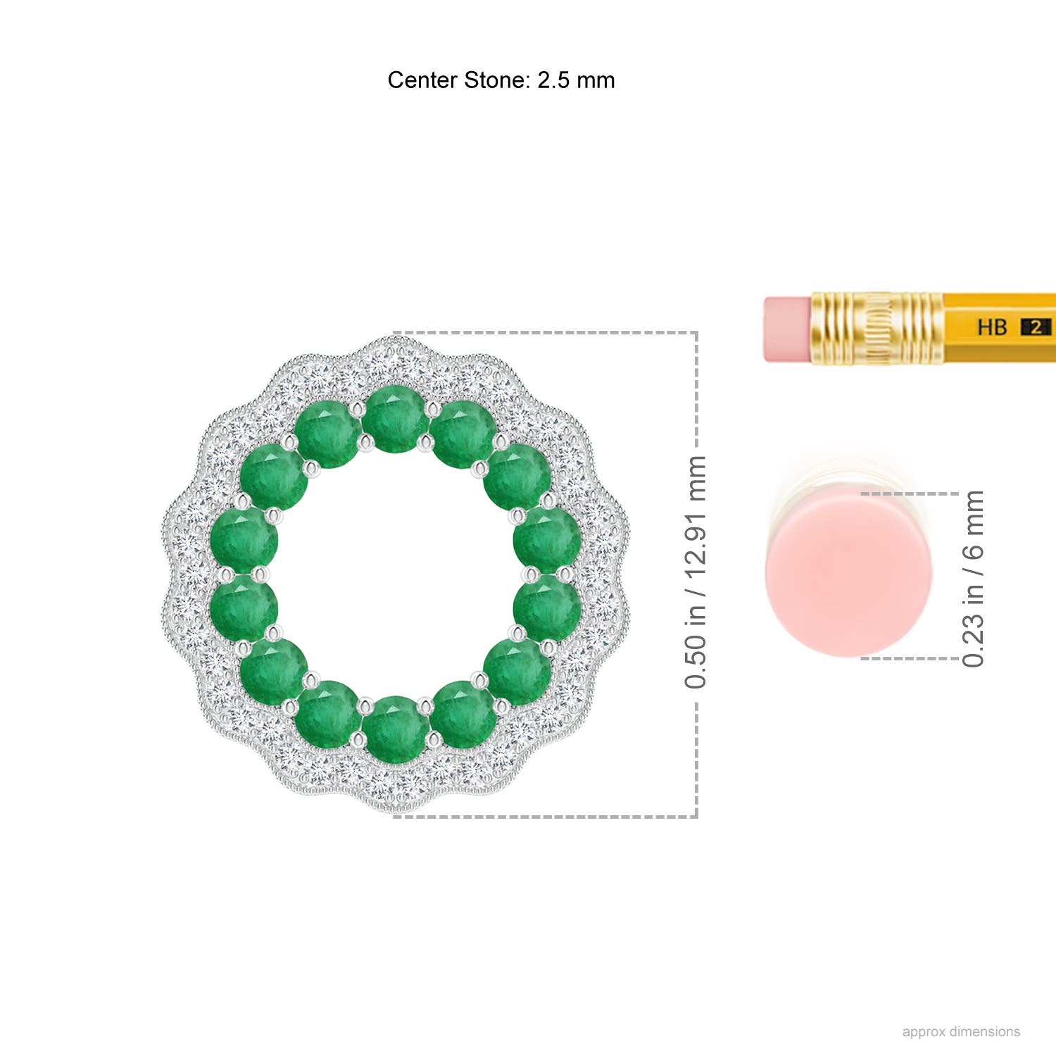 A - Emerald / 1.13 CT / 14 KT White Gold