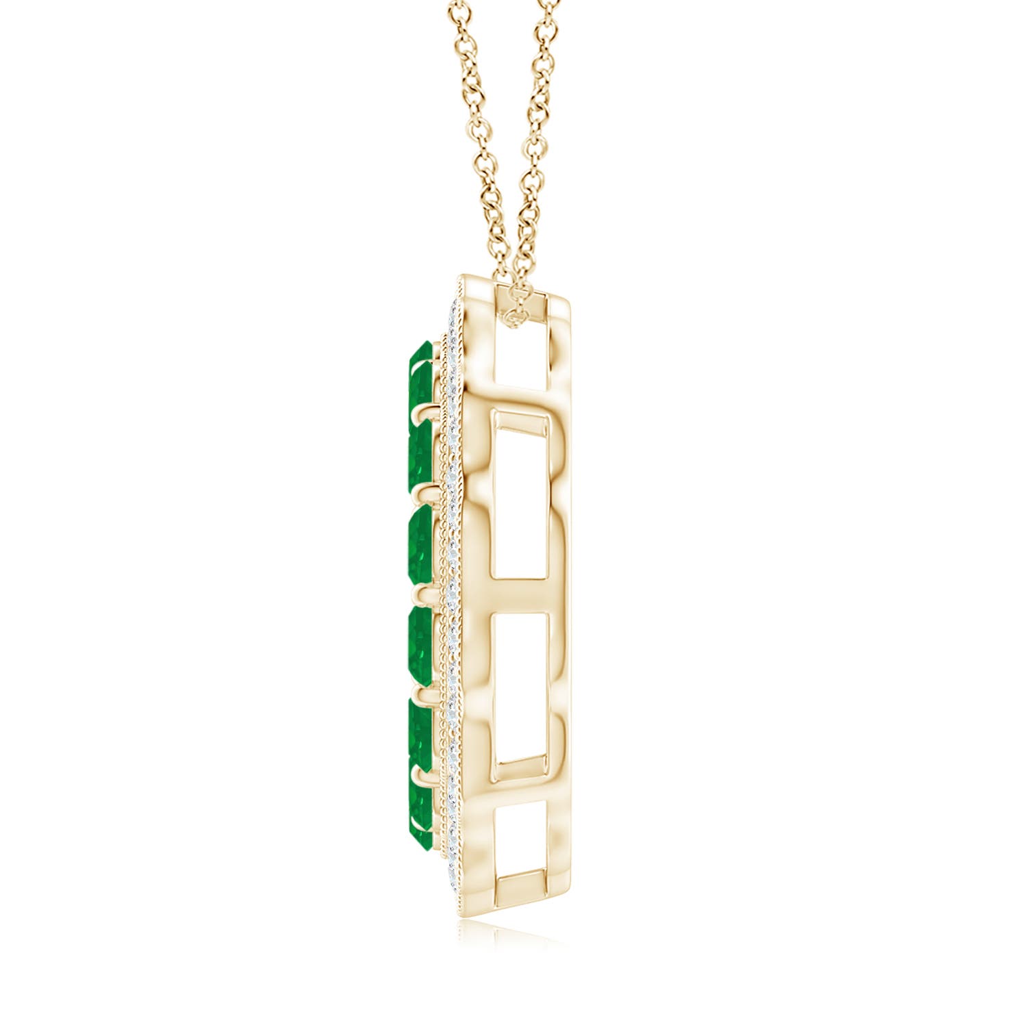 AA - Emerald / 1.13 CT / 14 KT Yellow Gold