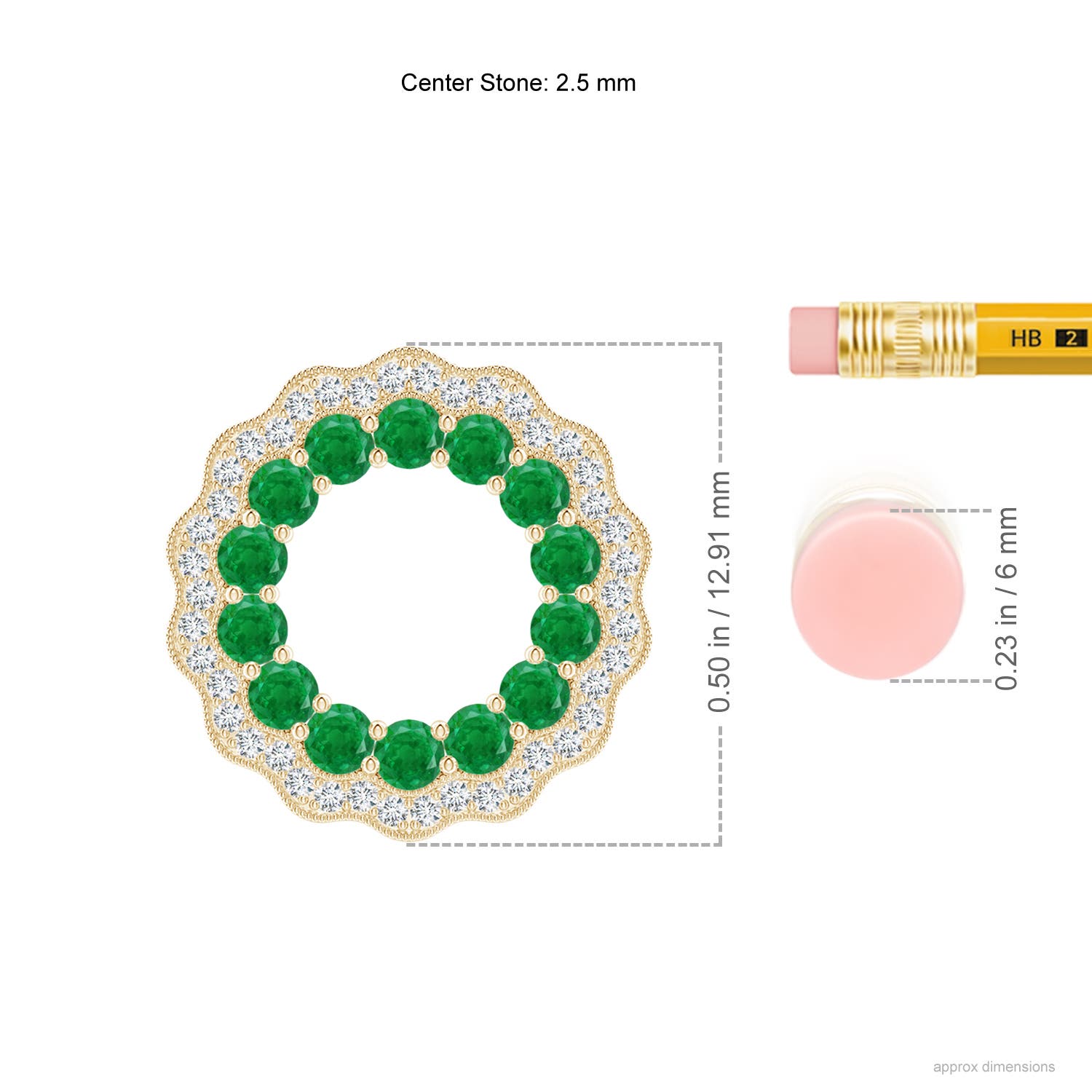 AA - Emerald / 1.13 CT / 14 KT Yellow Gold