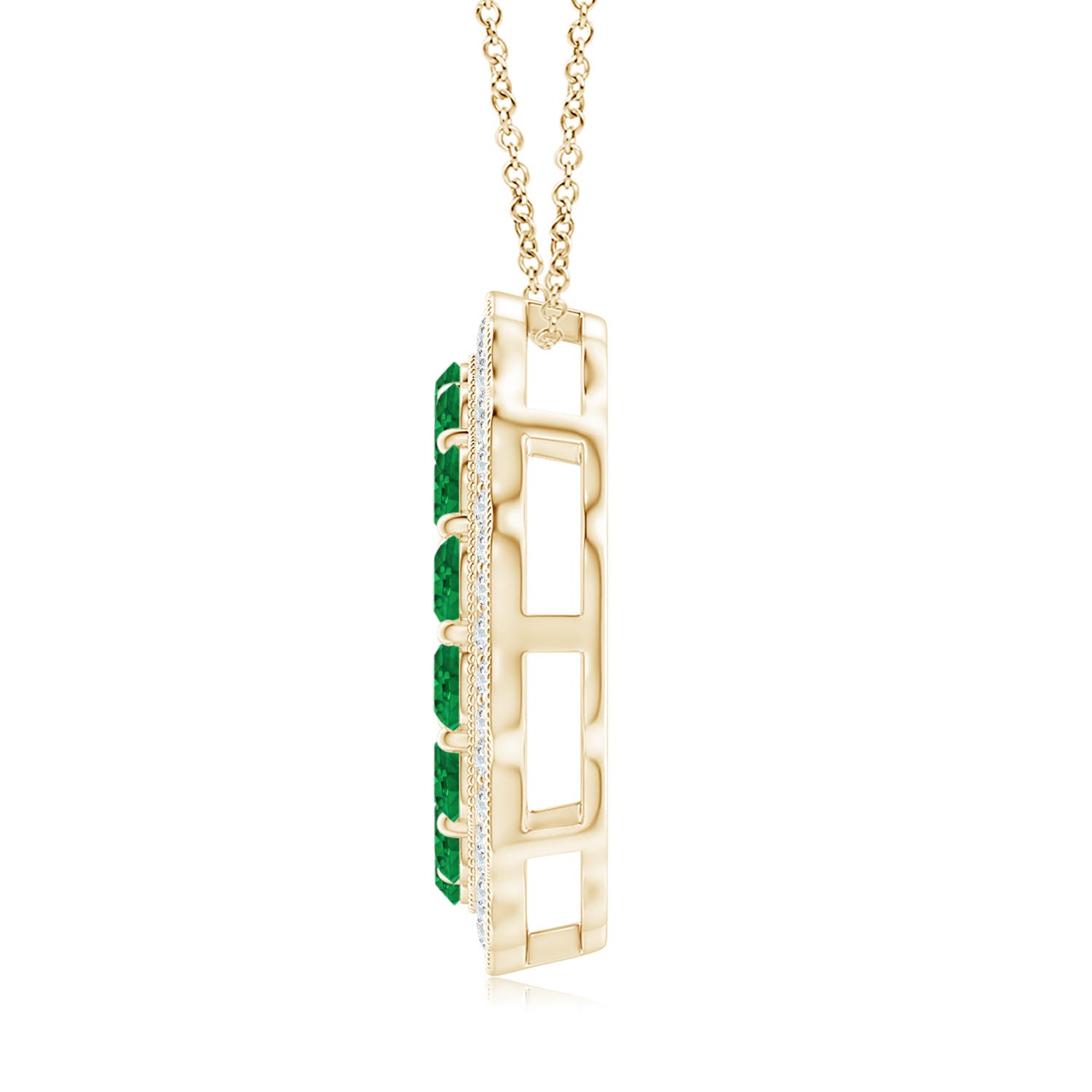 AAA - Emerald / 1.13 CT / 14 KT Yellow Gold