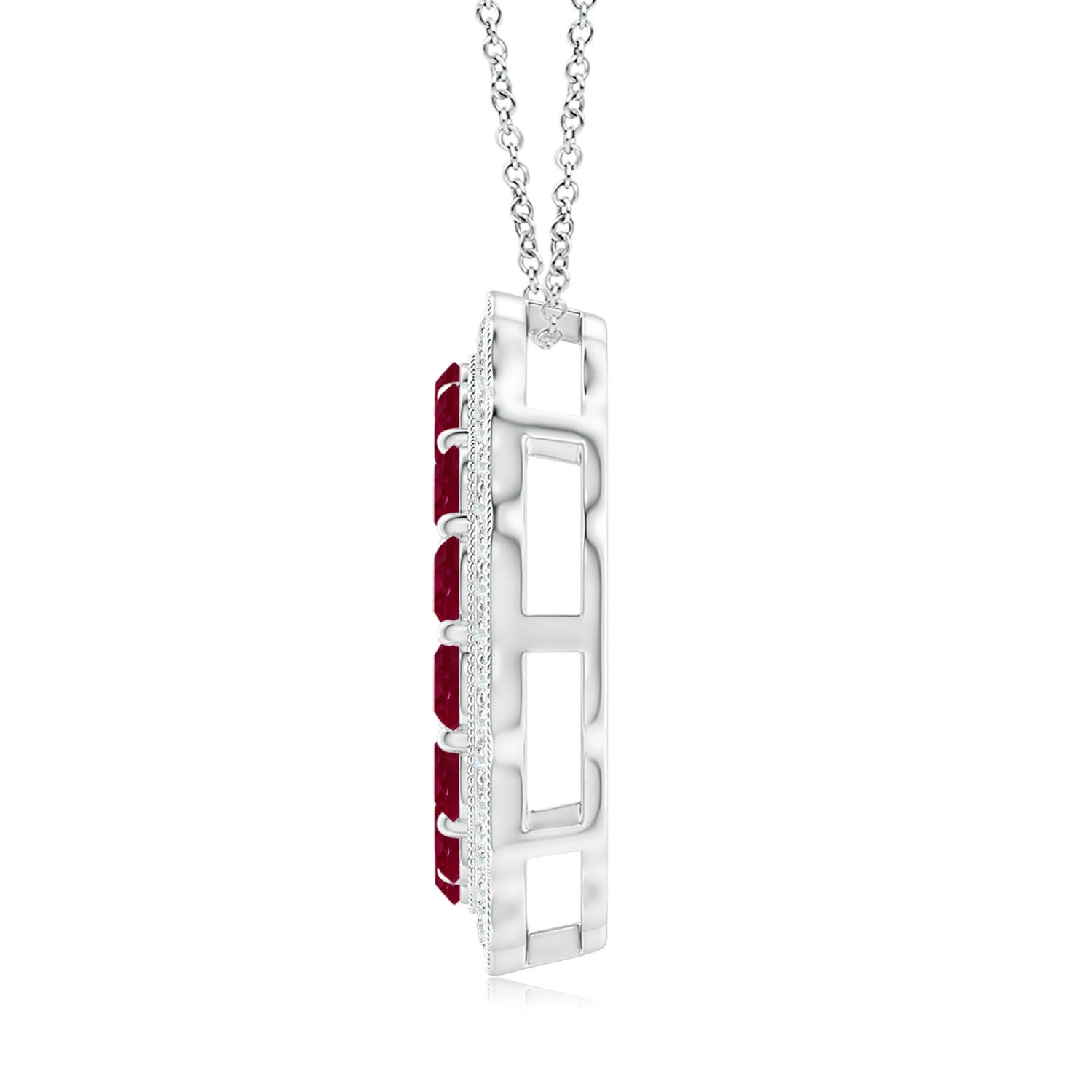 A - Ruby / 1.51 CT / 14 KT White Gold