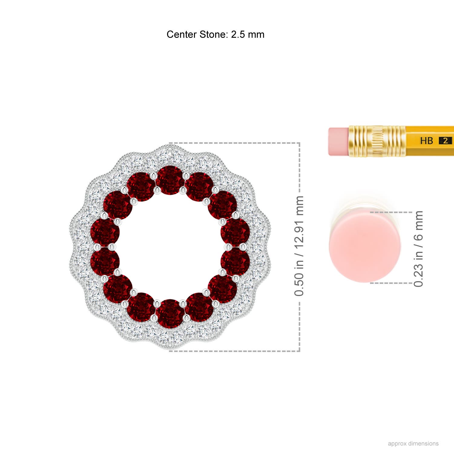 AAAA - Ruby / 1.51 CT / 14 KT White Gold