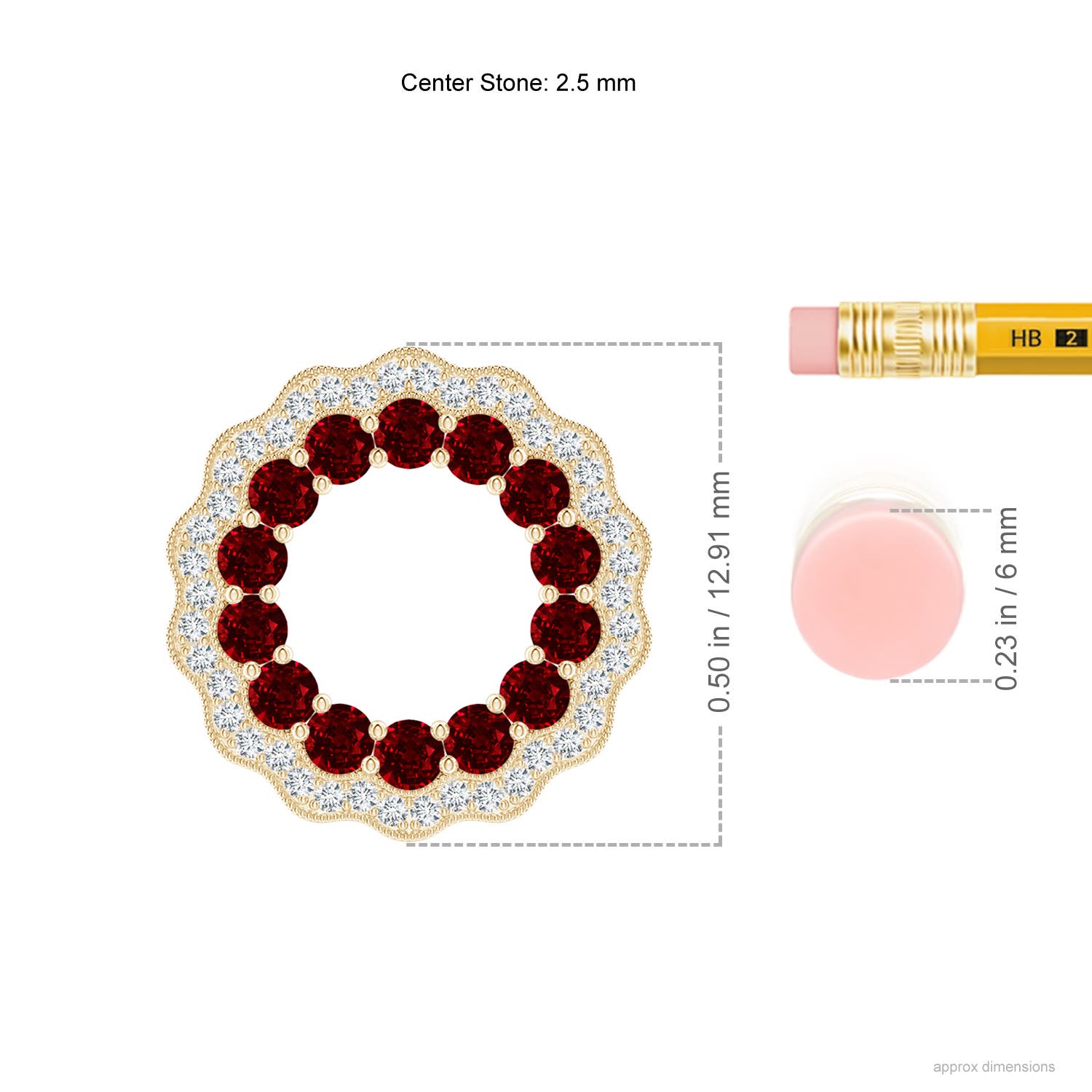 AAAA - Ruby / 1.51 CT / 14 KT Yellow Gold