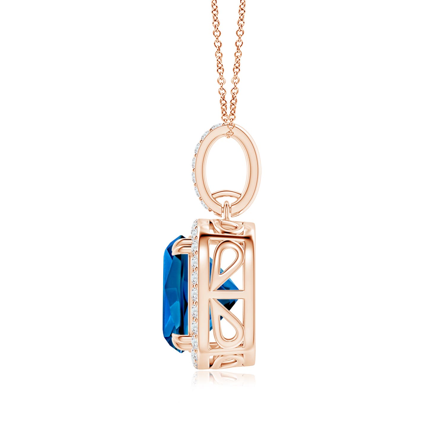 AAAA - London Blue Topaz / 4.68 CT / 14 KT Rose Gold