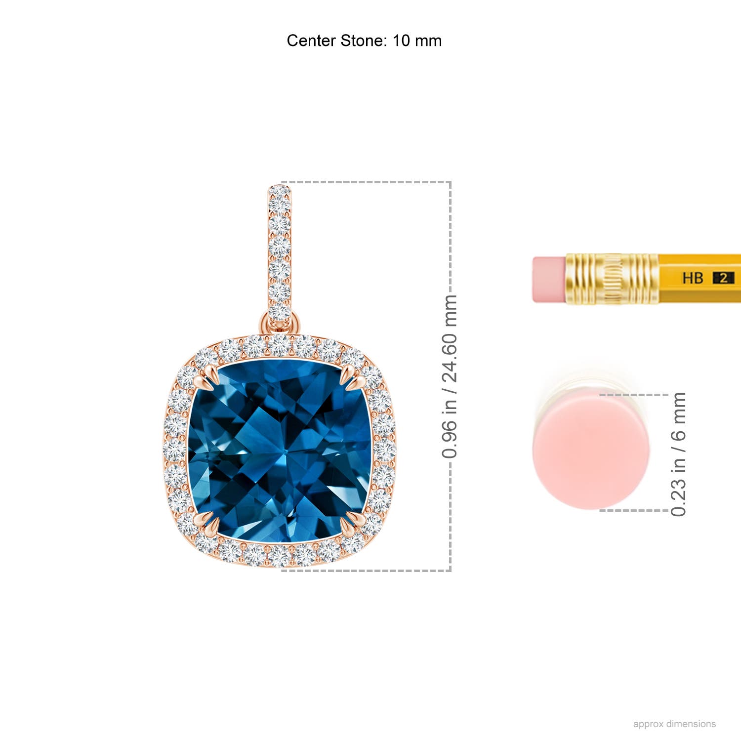 AAAA - London Blue Topaz / 4.68 CT / 14 KT Rose Gold