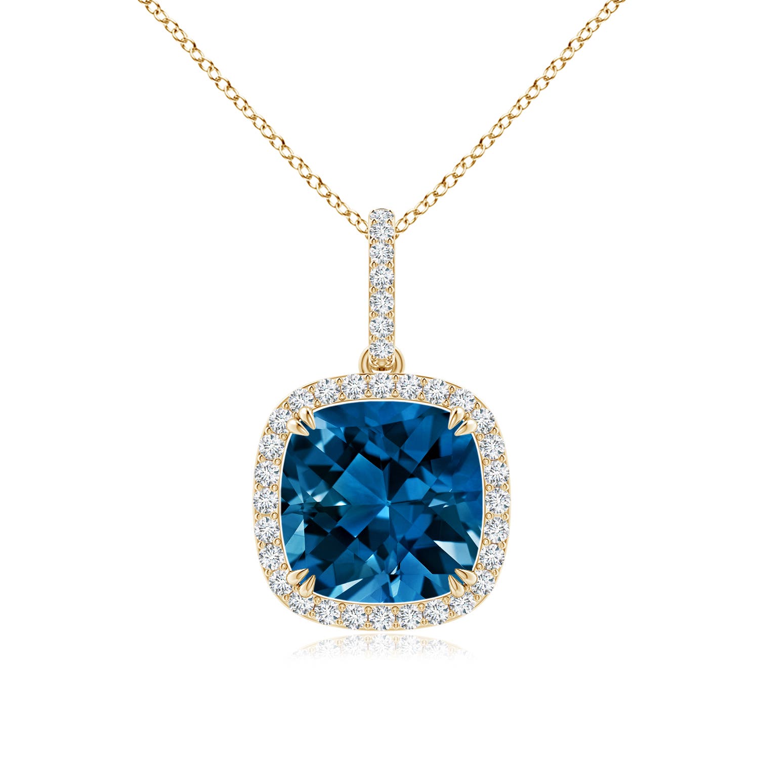 AAAA - London Blue Topaz / 4.68 CT / 14 KT Yellow Gold