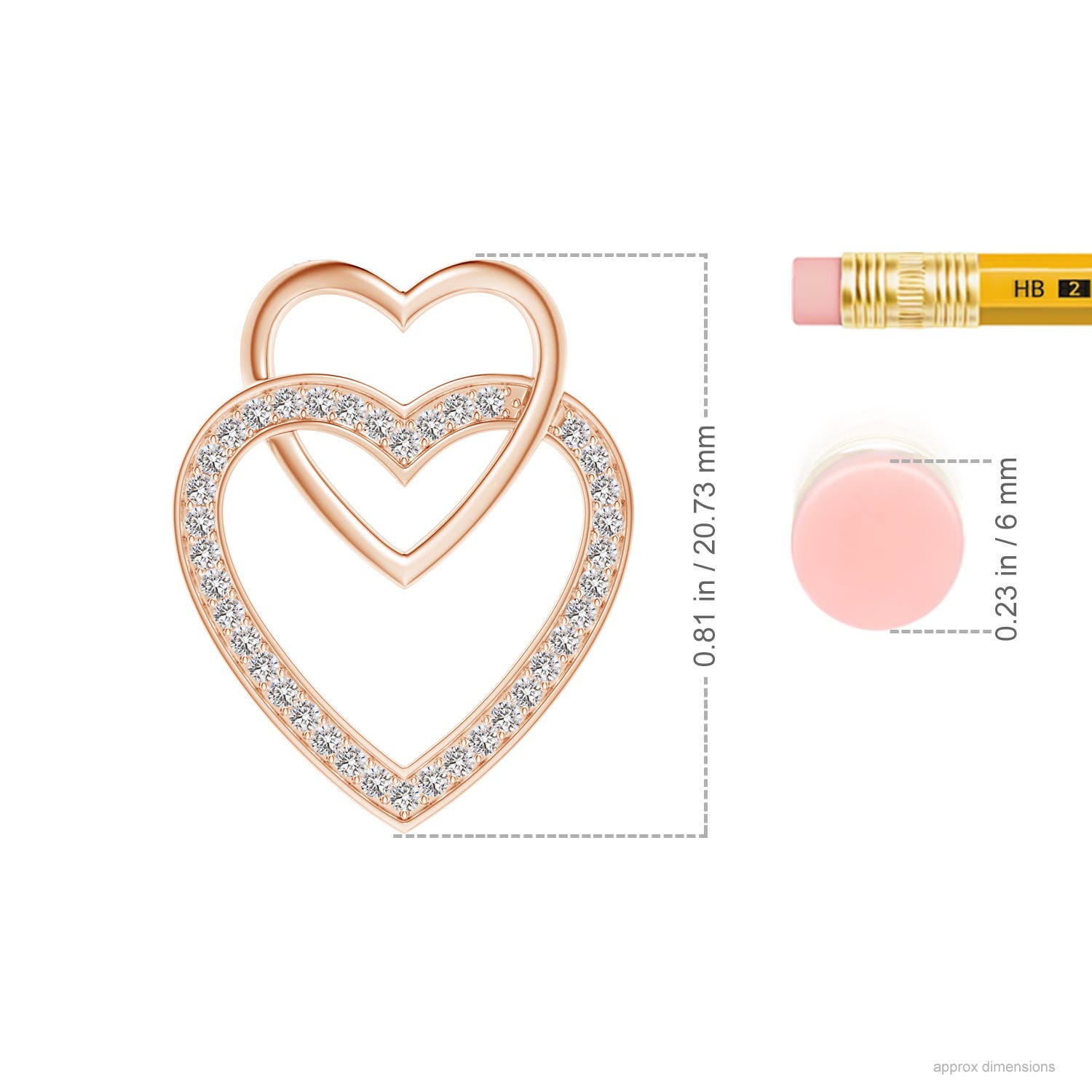 I-J, I1-I2 / 0.19 CT / 14 KT Rose Gold