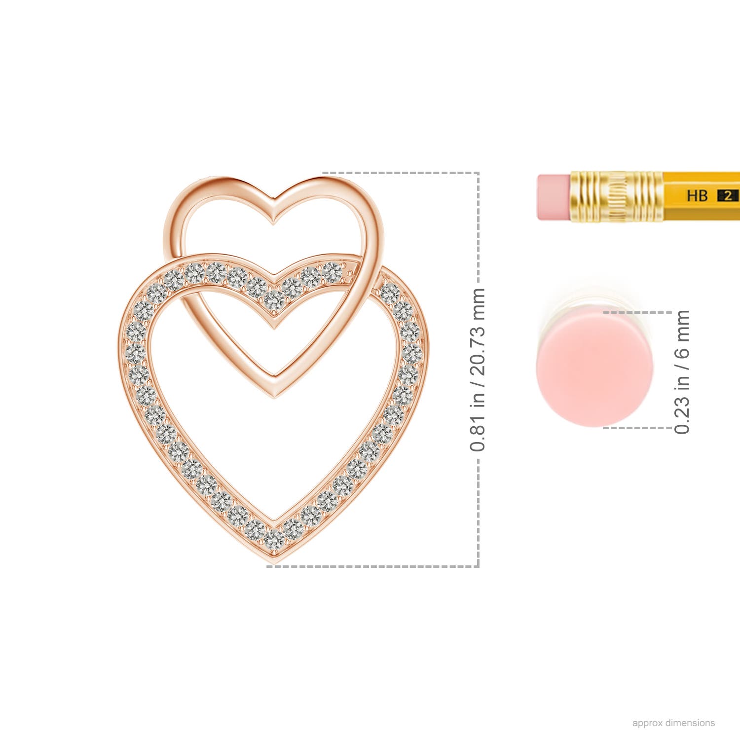 K, I3 / 0.19 CT / 14 KT Rose Gold