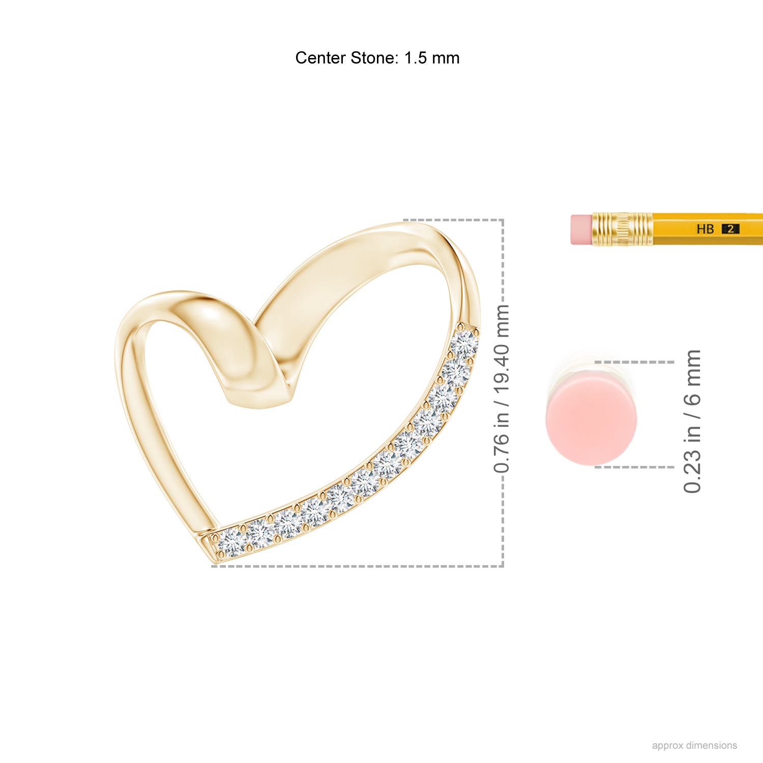 G, VS2 / 0.17 CT / 14 KT Yellow Gold