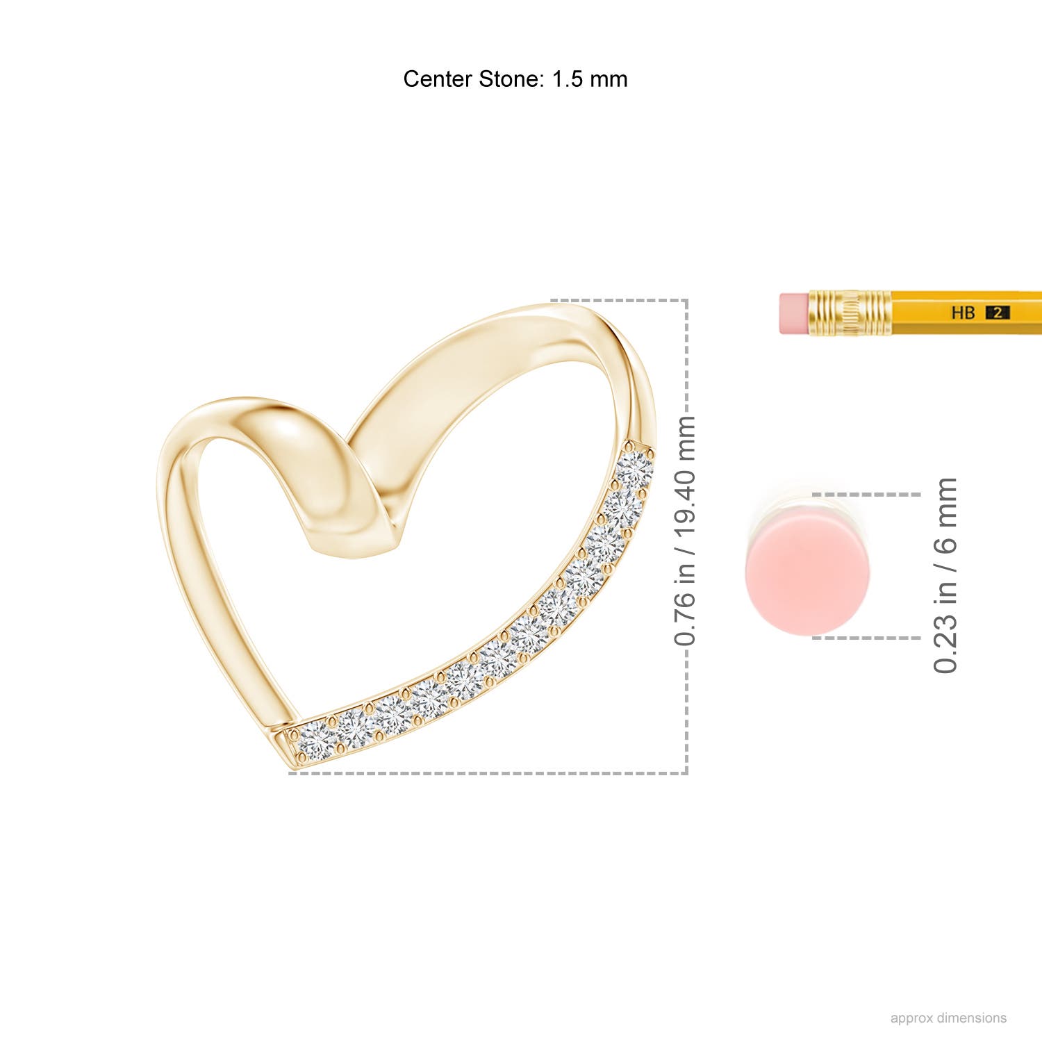 H, SI2 / 0.17 CT / 14 KT Yellow Gold