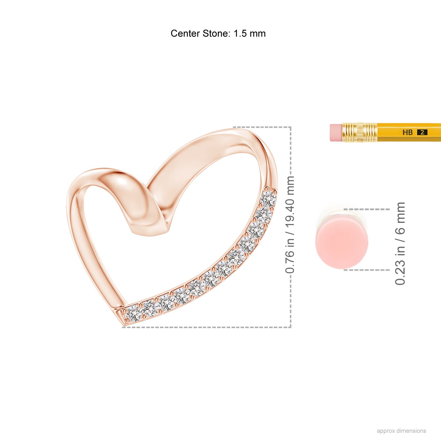 I-J, I1-I2 / 0.17 CT / 14 KT Rose Gold