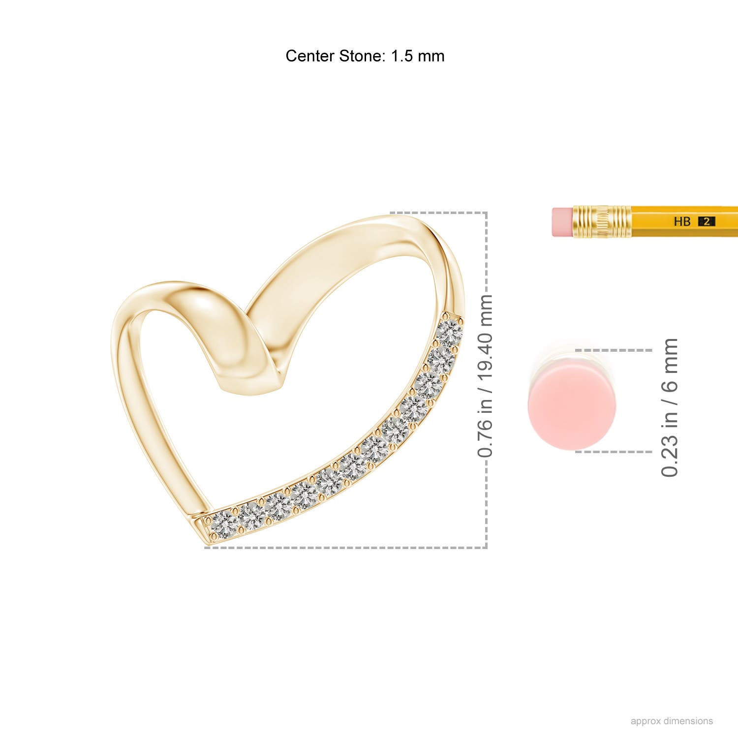 K, I3 / 0.17 CT / 14 KT Yellow Gold