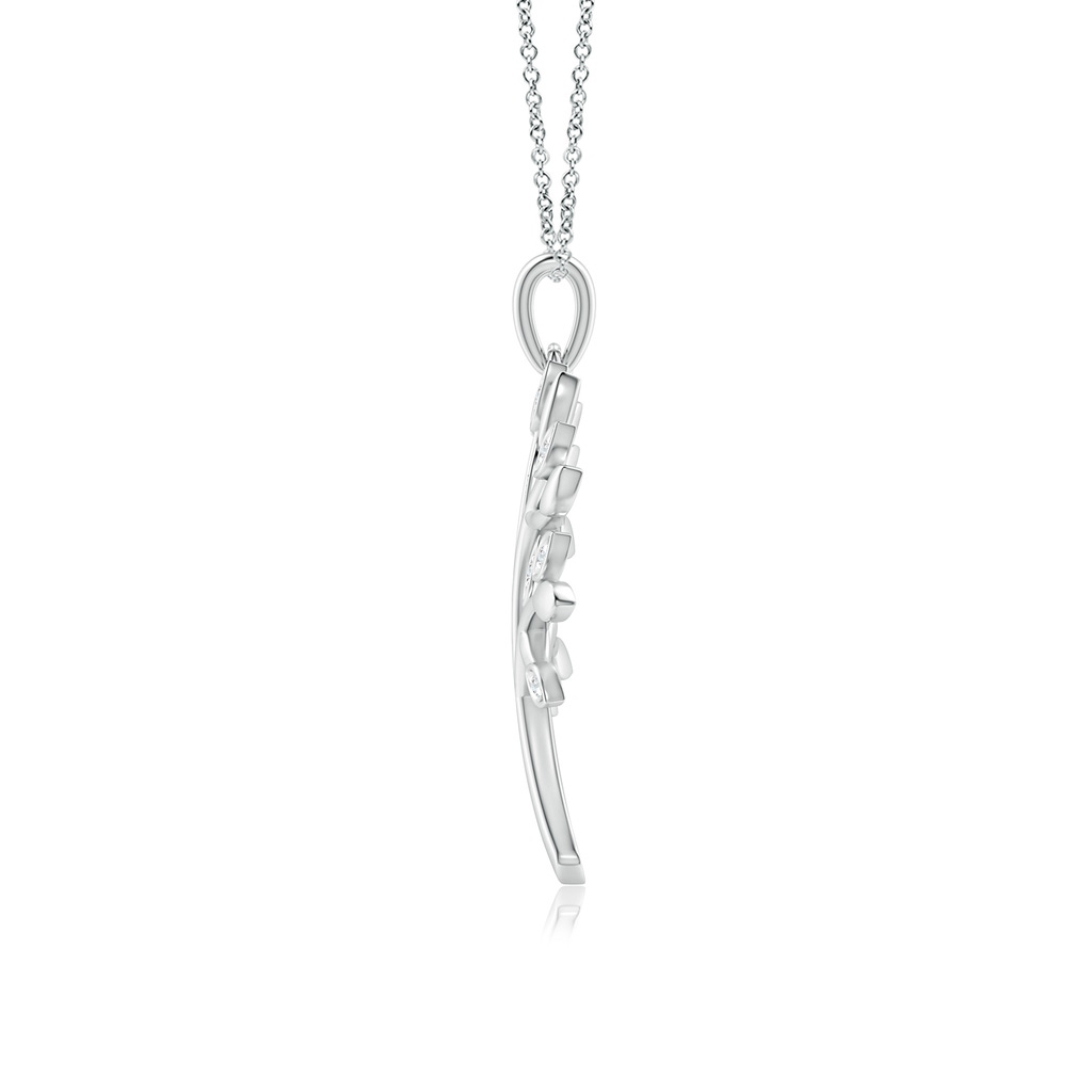 1mm GVS2 Tree of Life Diamond Pendant in S999 Silver - side_1