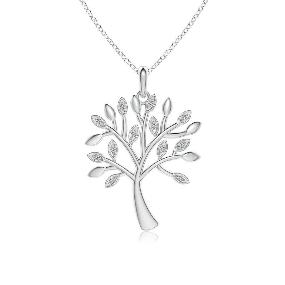1mm KI3 Tree of Life Diamond Pendant in S999 Silver 