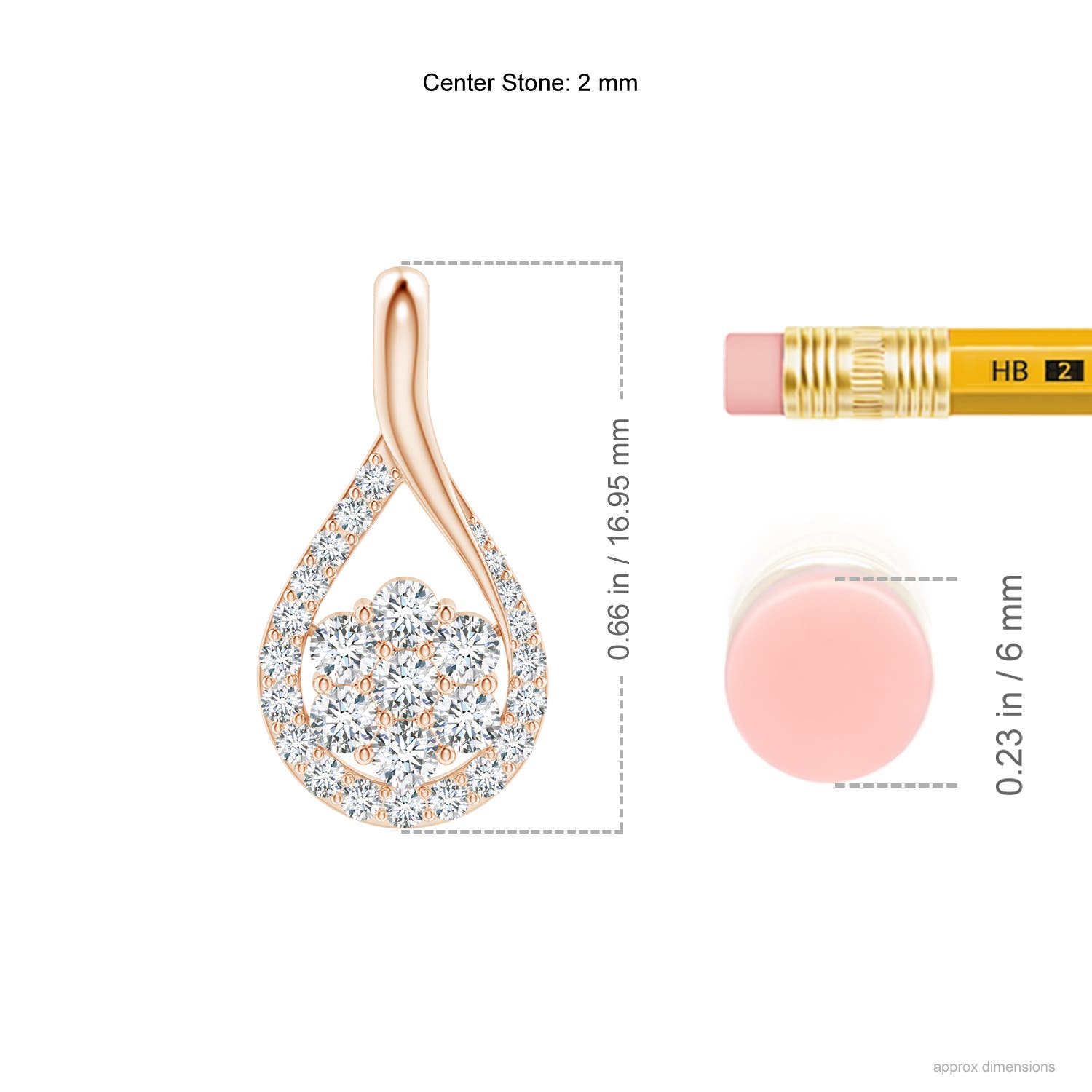 F-G, VS / 0.37 CT / 14 KT Rose Gold