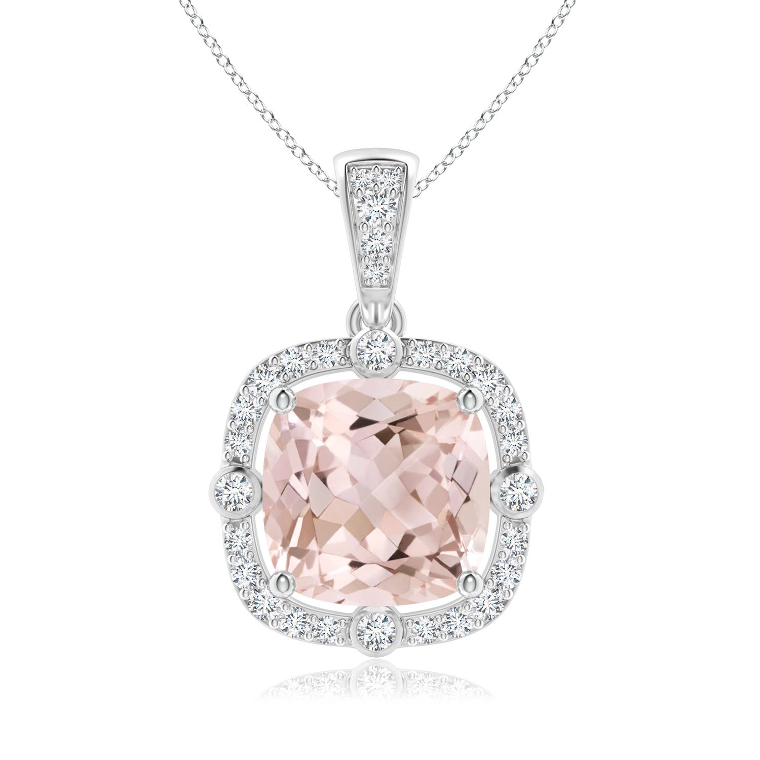 A - Morganite / 2.01 CT / 14 KT White Gold