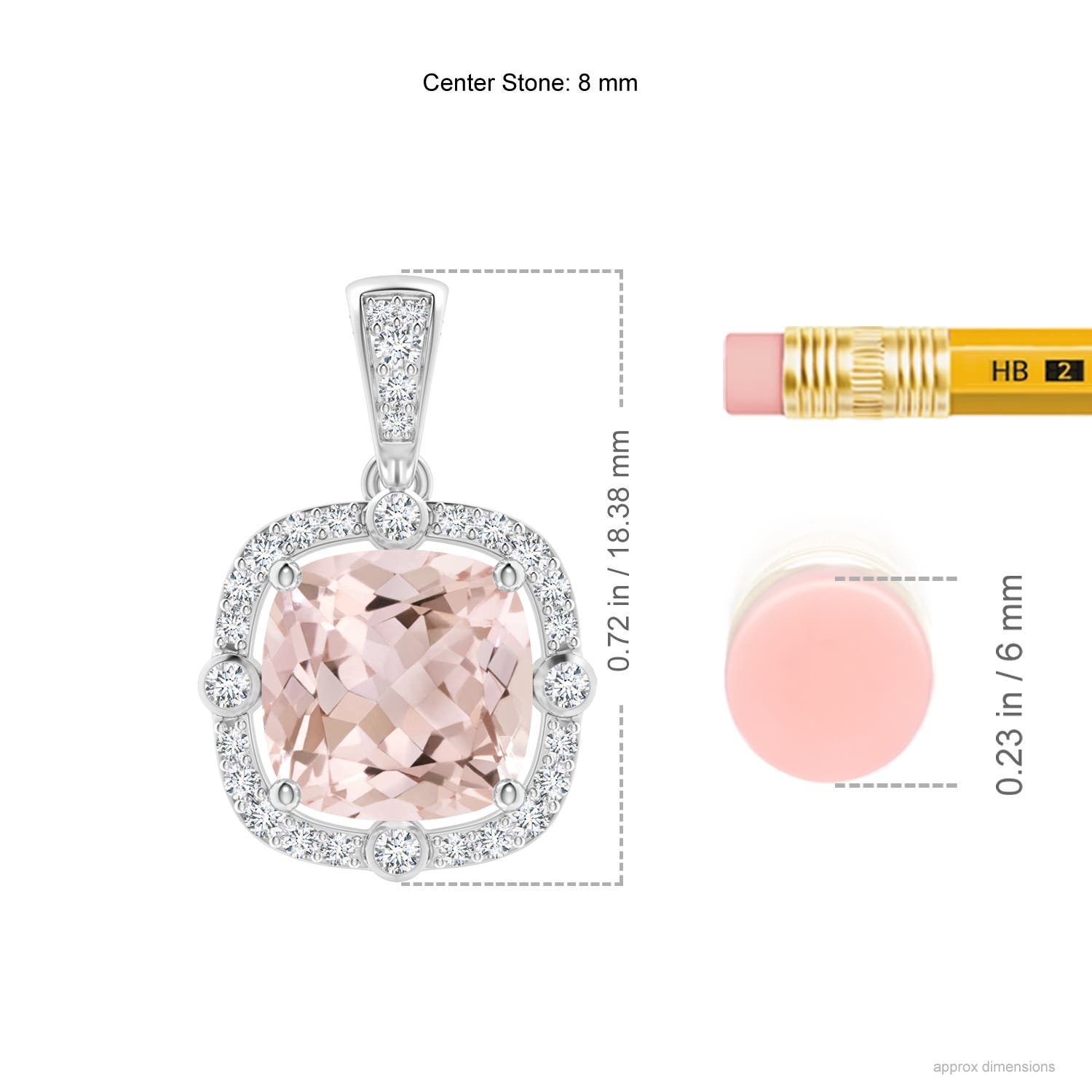 A - Morganite / 2.01 CT / 14 KT White Gold