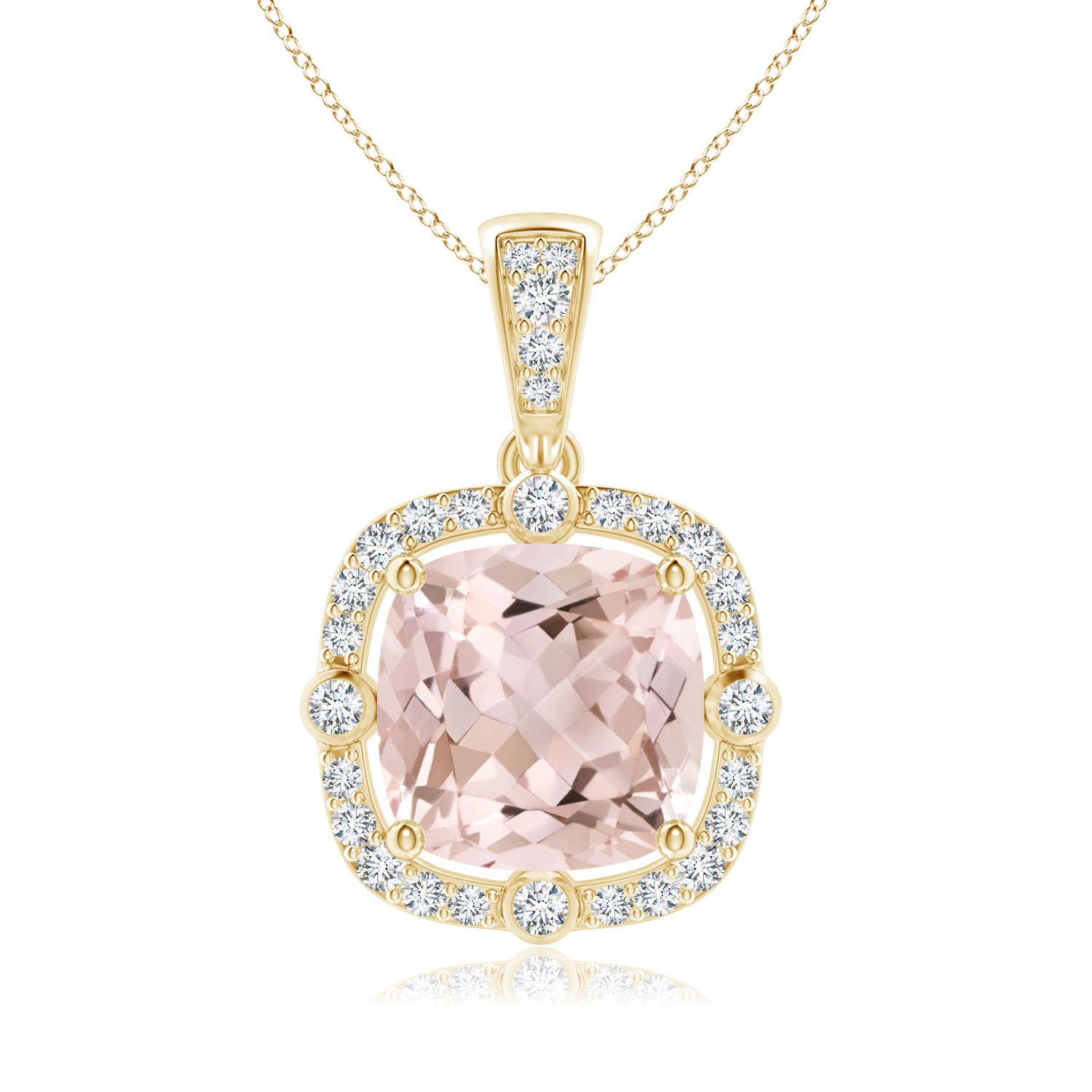 A - Morganite / 2.01 CT / 14 KT Yellow Gold