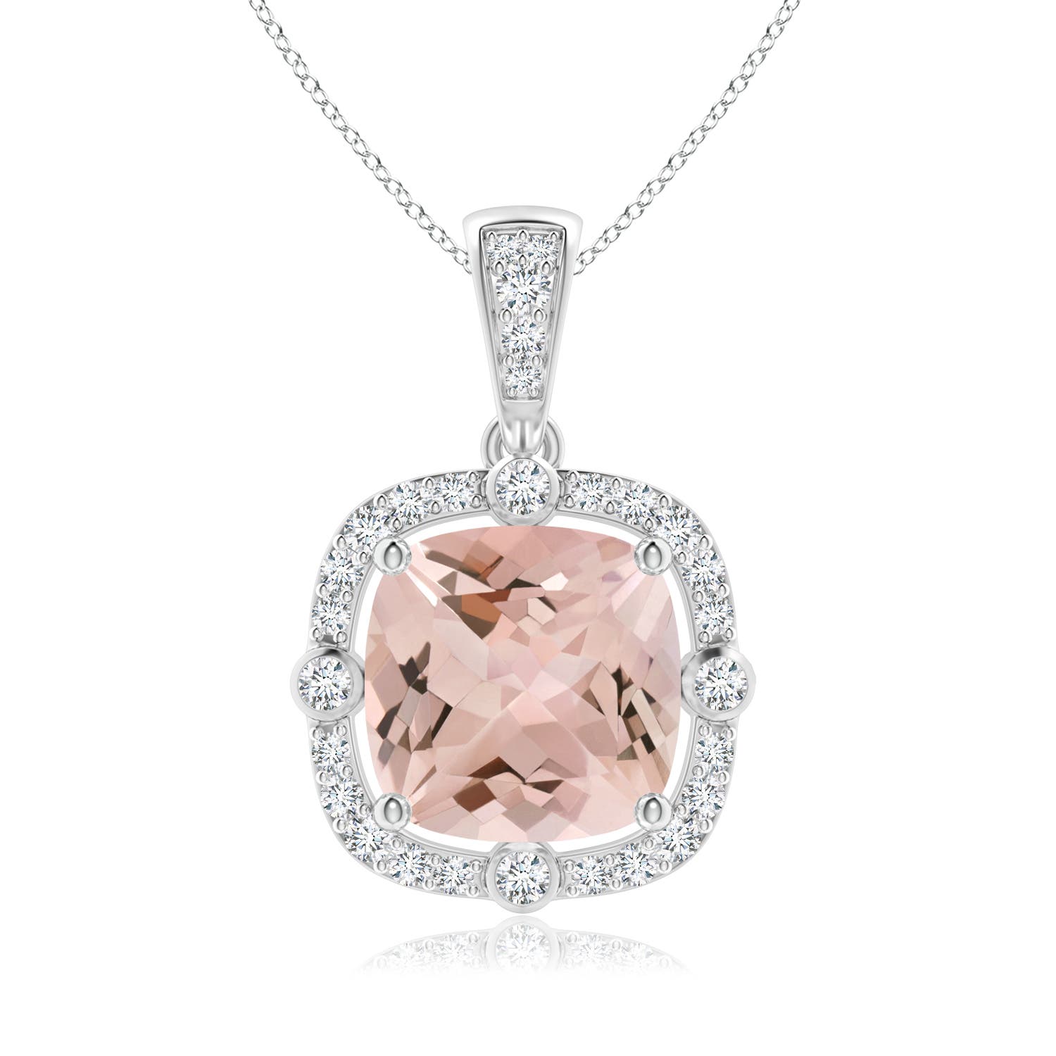 AA - Morganite / 2.01 CT / 14 KT White Gold