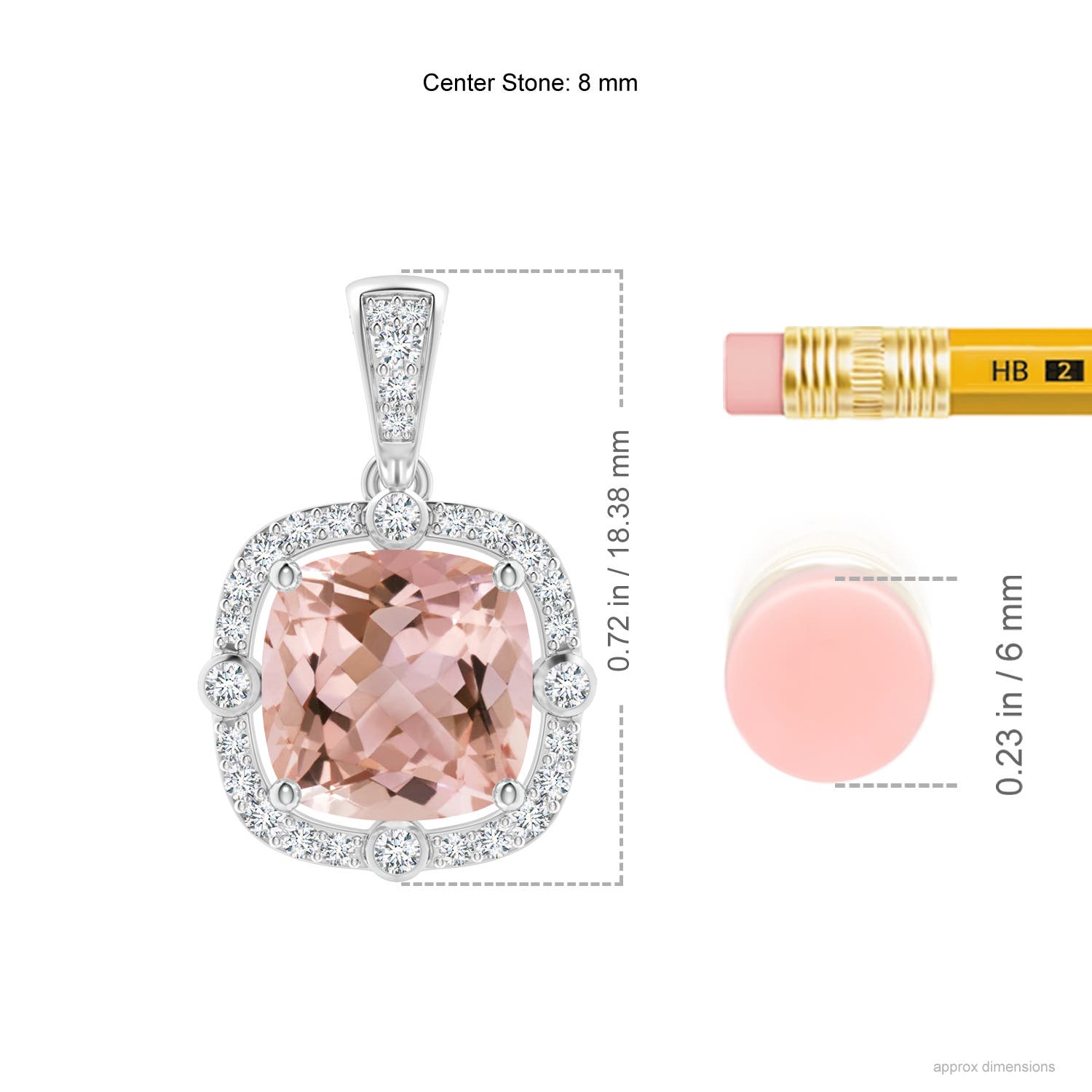 AAAA - Morganite / 2.01 CT / 14 KT White Gold