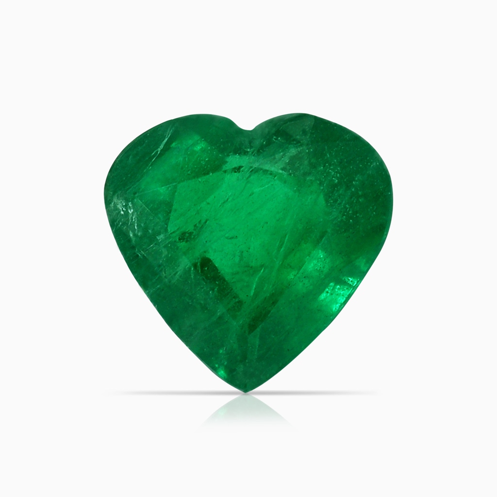 7.96x8.15x4.14mm AAA GIA Certified Heart-Shaped Emerald Halo Pendant with Princess Diamond in P950 Platinum Side 599