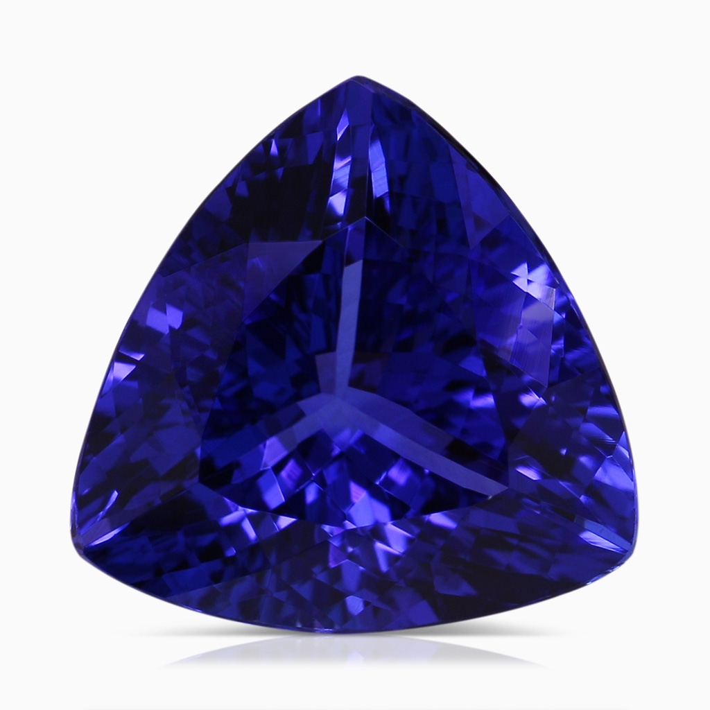 13.02x13.28x7.53mm AAAA GIA Certified Triangular Tanzanite Pendant with Floral Bale in White Gold Side 599
